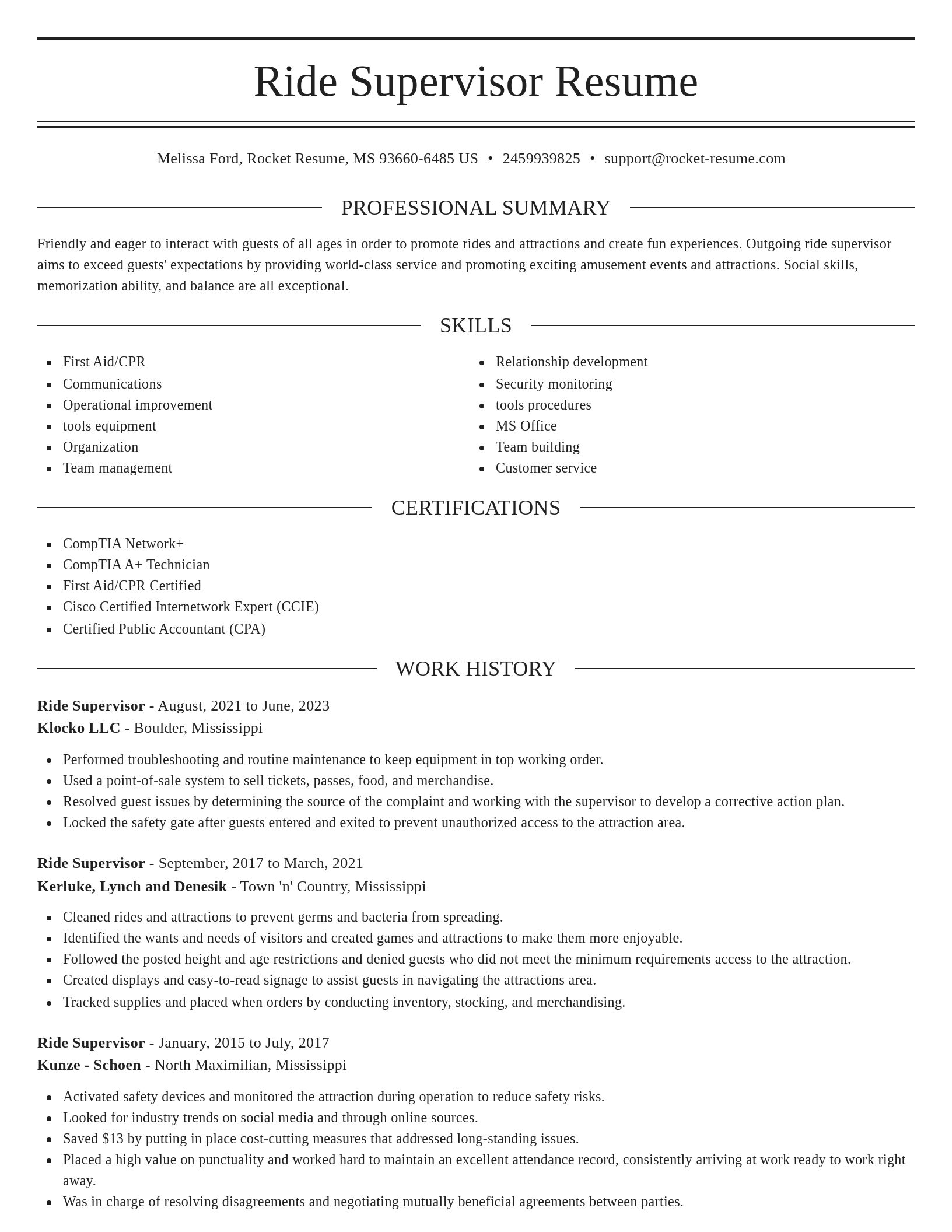 Elegant resume template