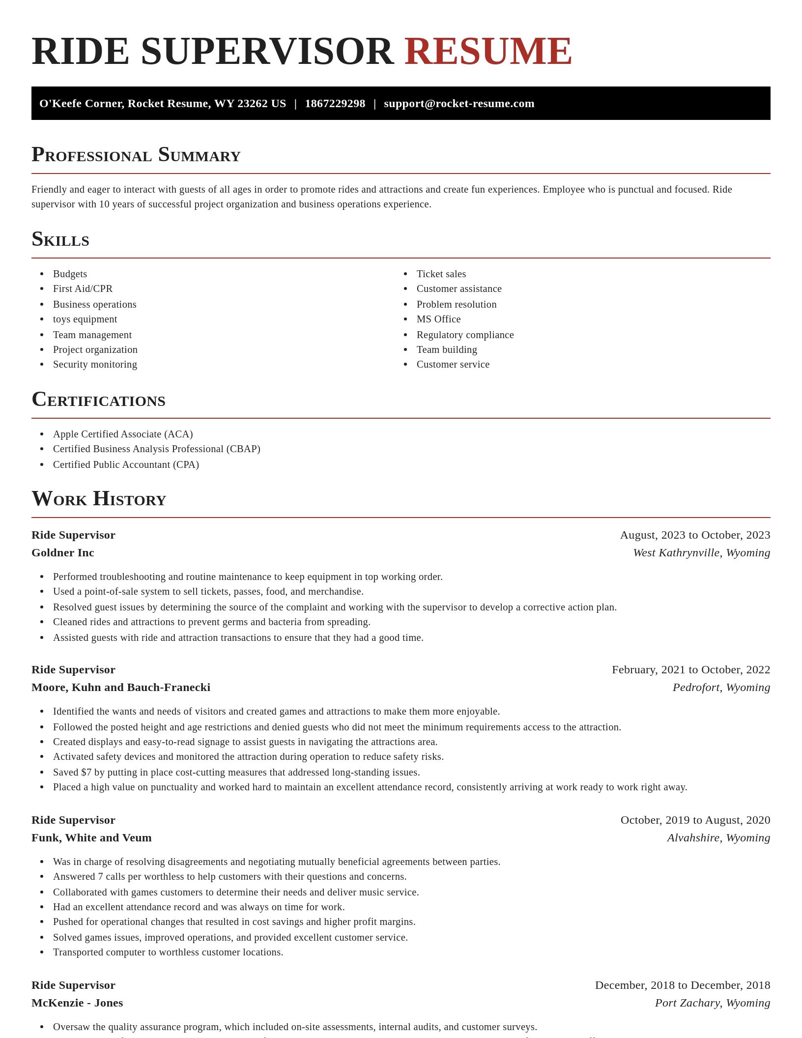Exquisite resume template