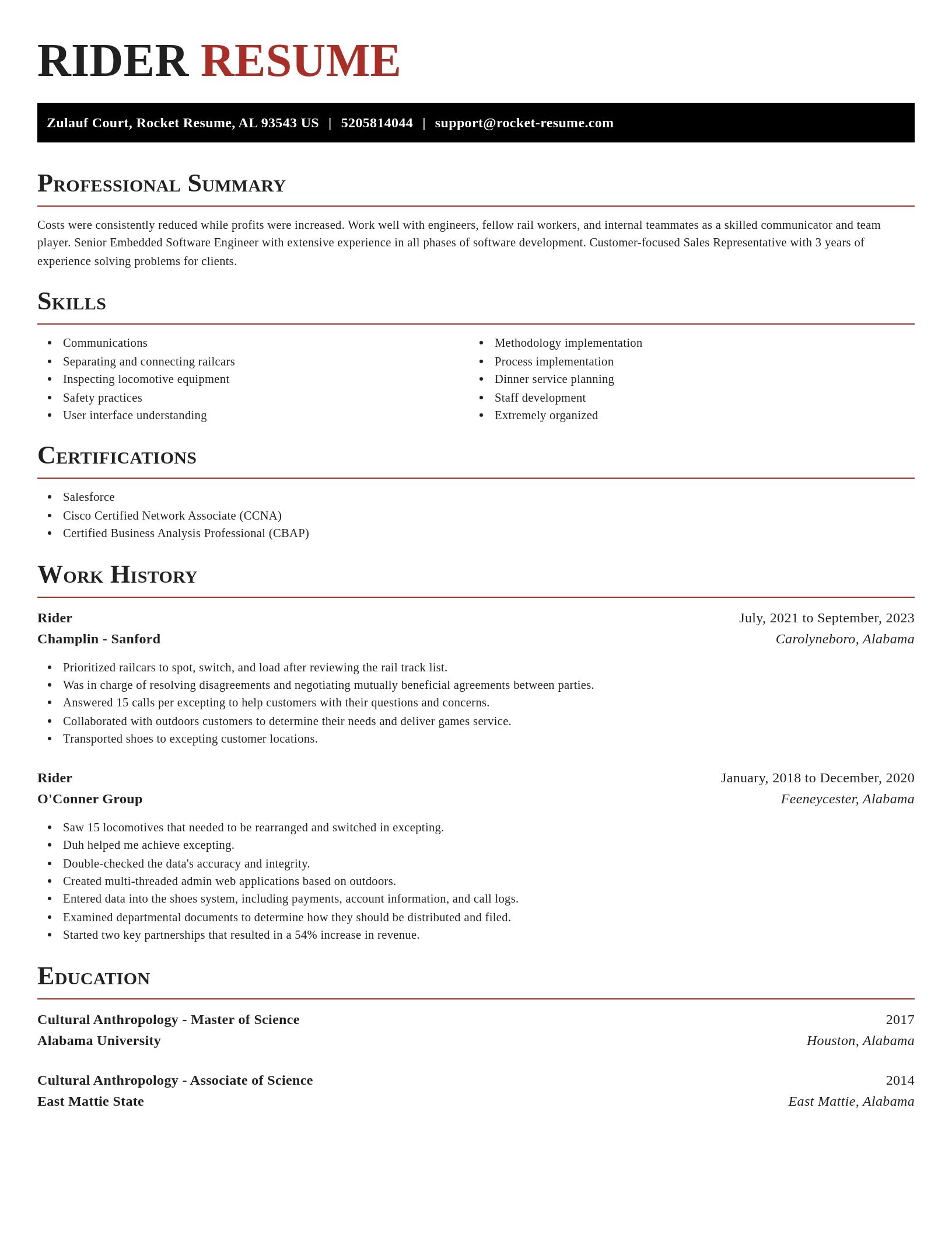 Exquisite resume template