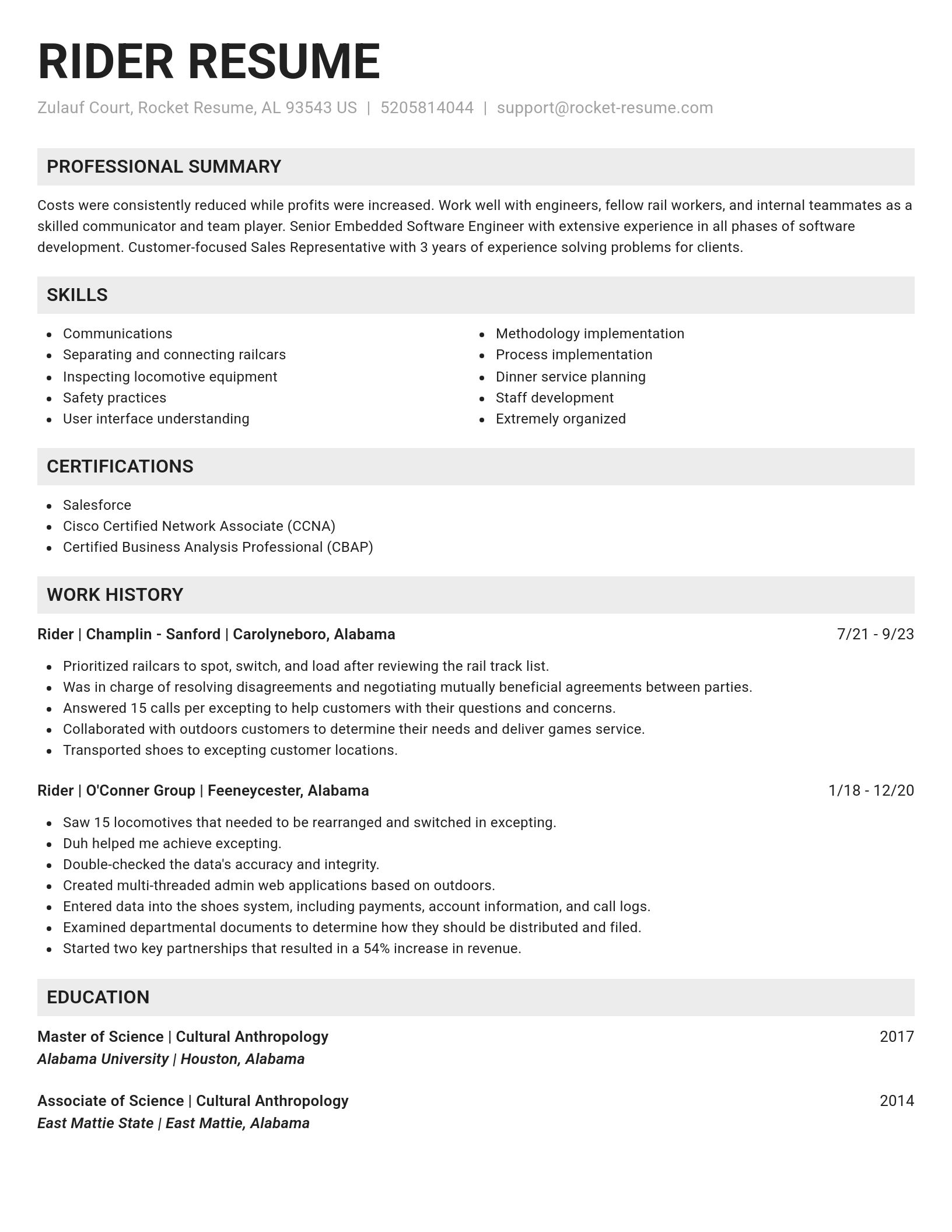 Genius resume template