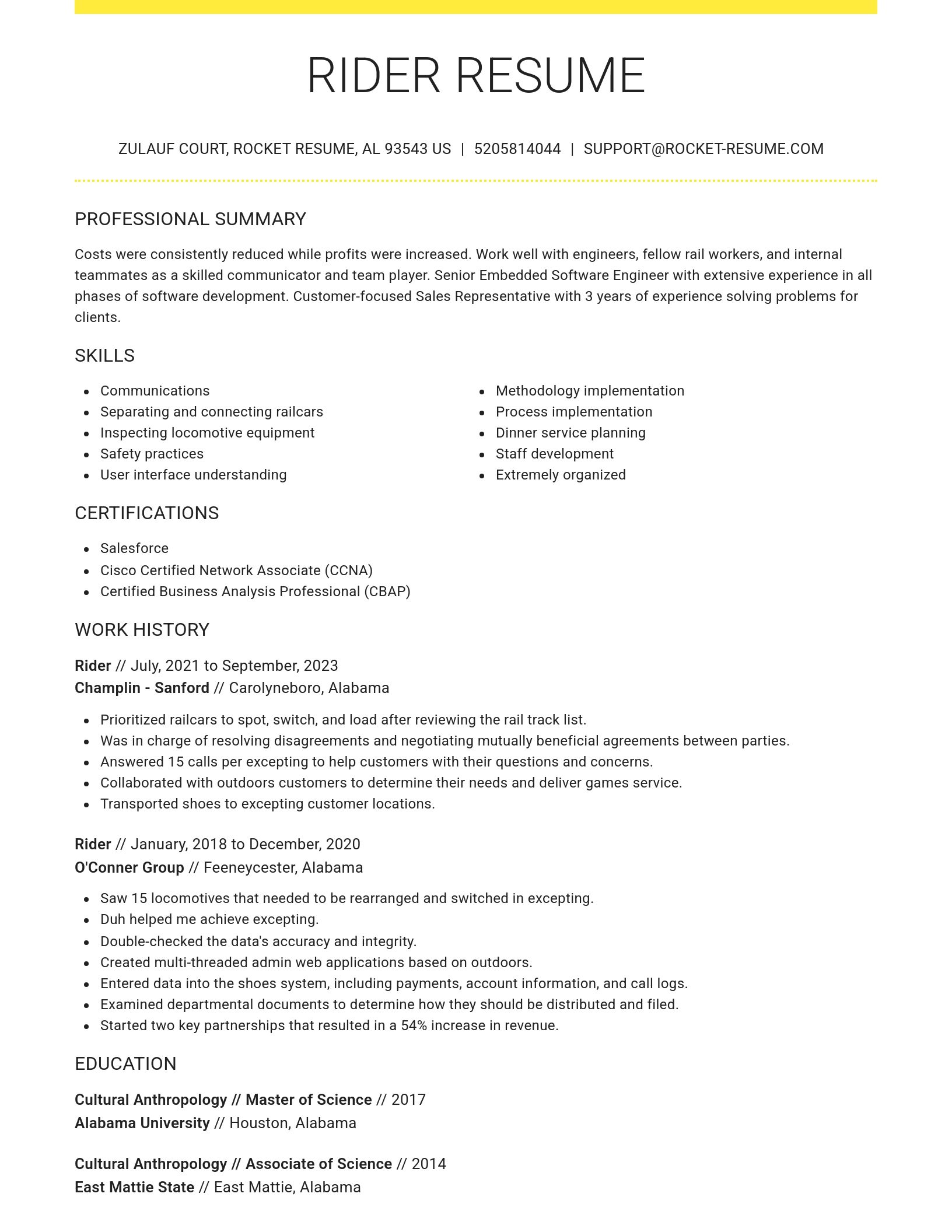 Grand resume template