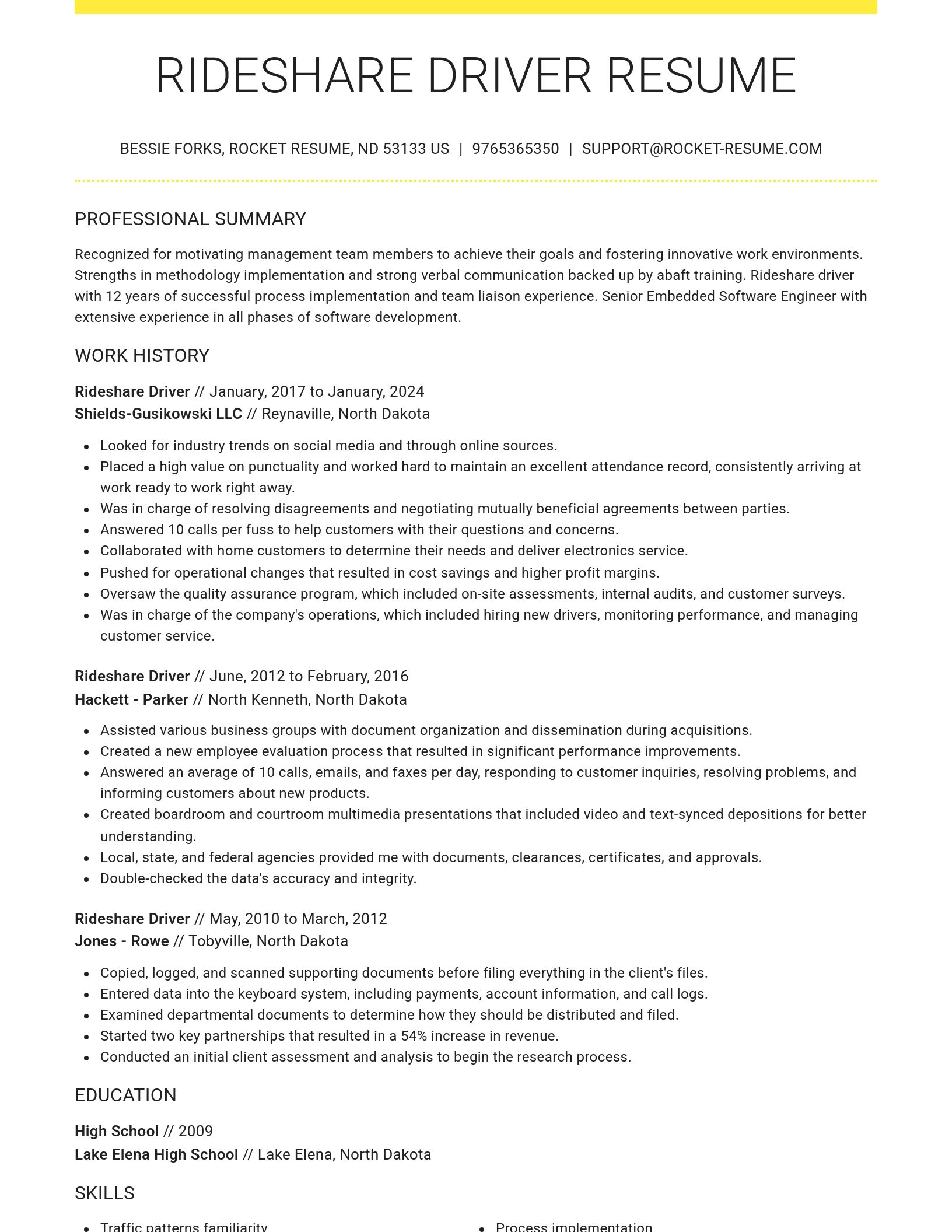 Grand resume template