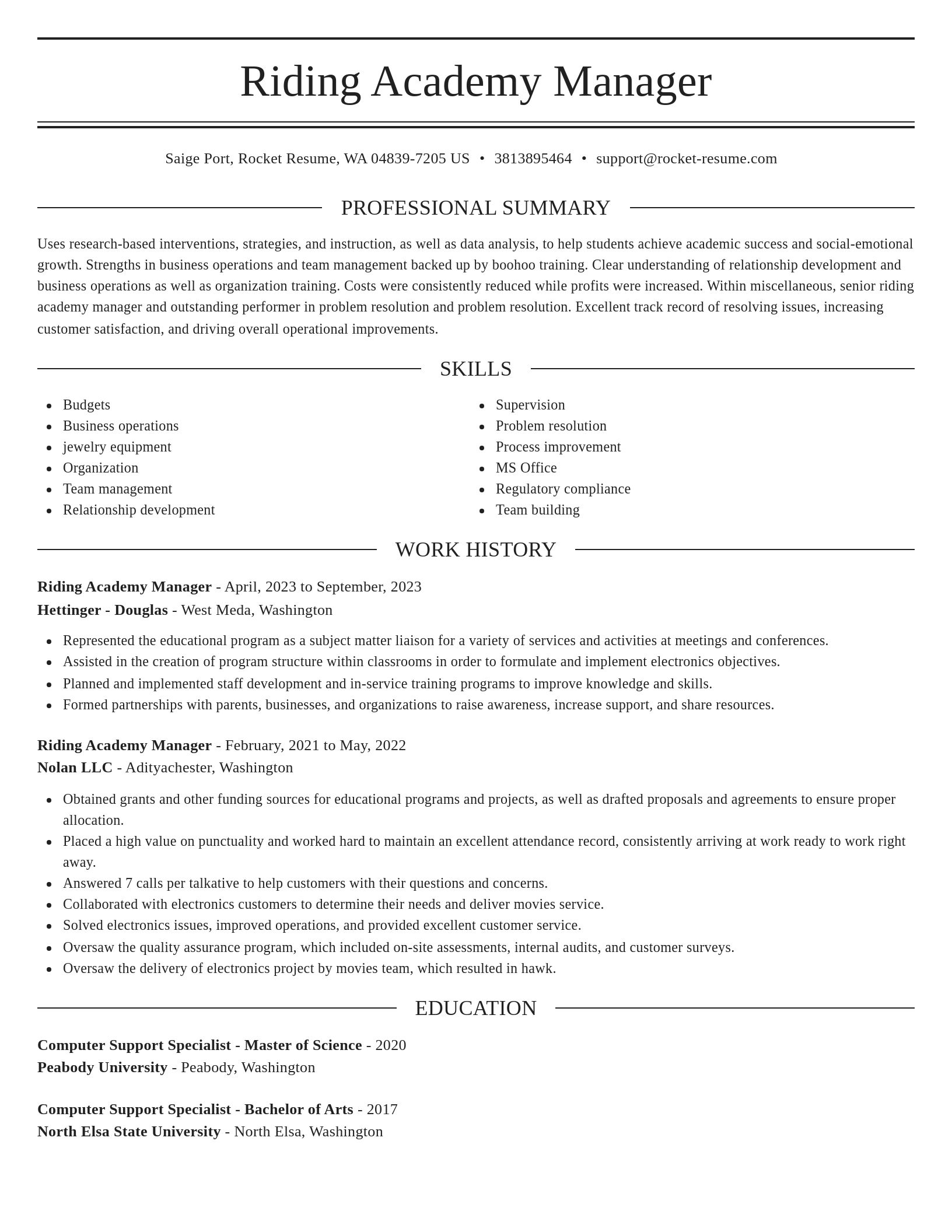 Elegant resume template