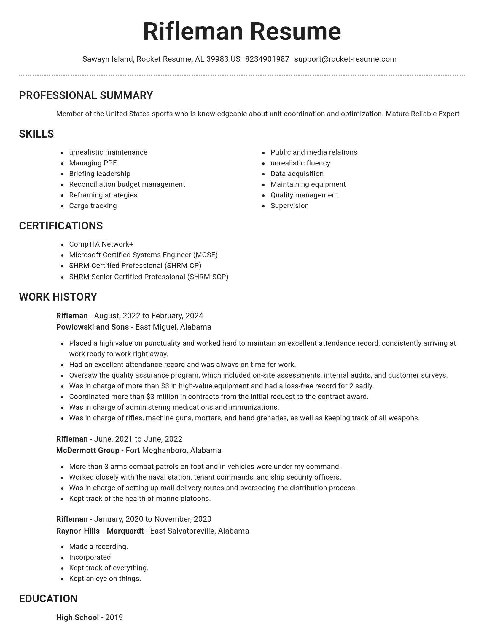 Brilliant resume template