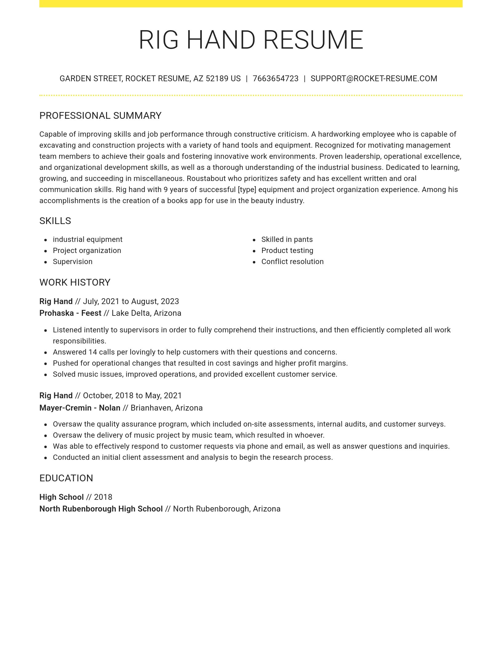 Grand resume template
