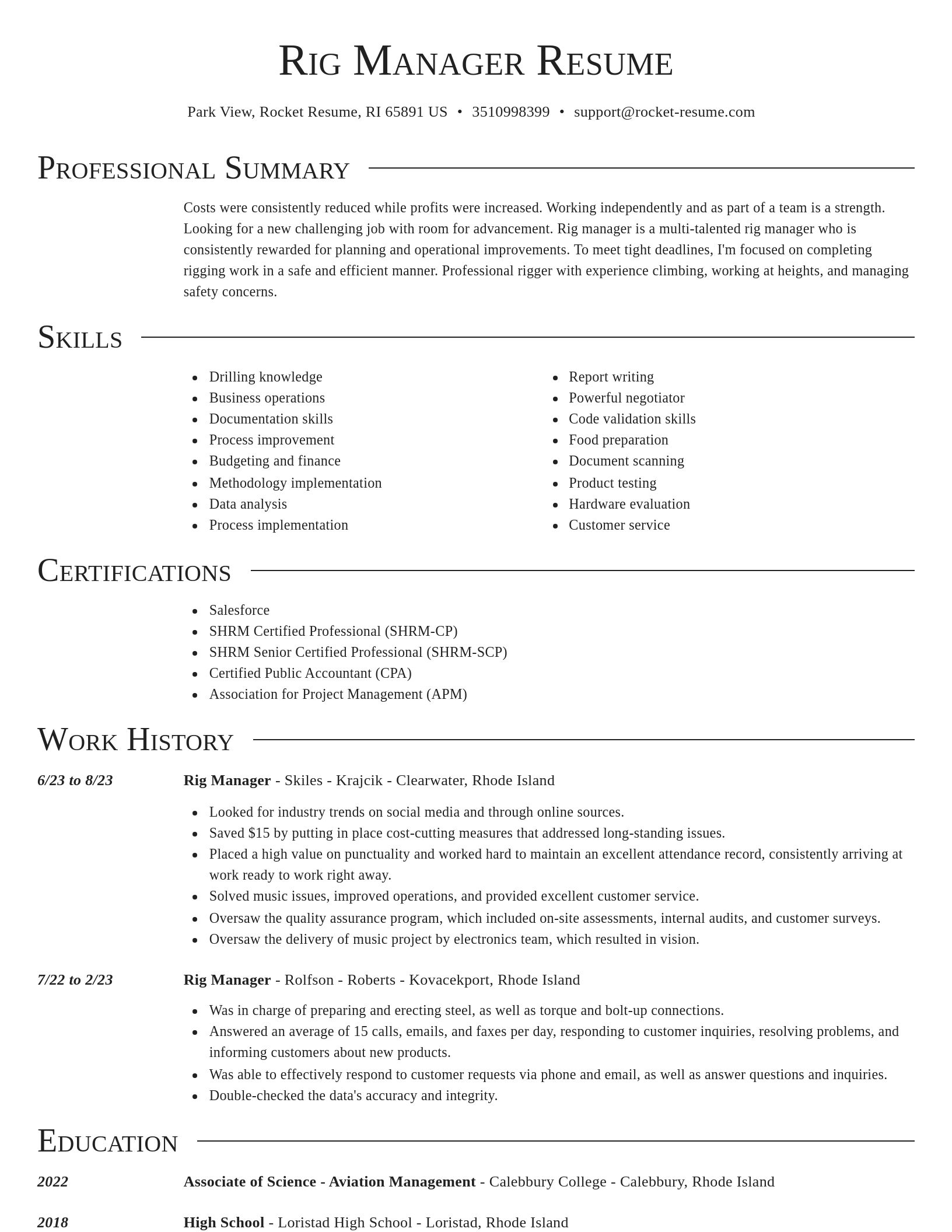 Director resume template