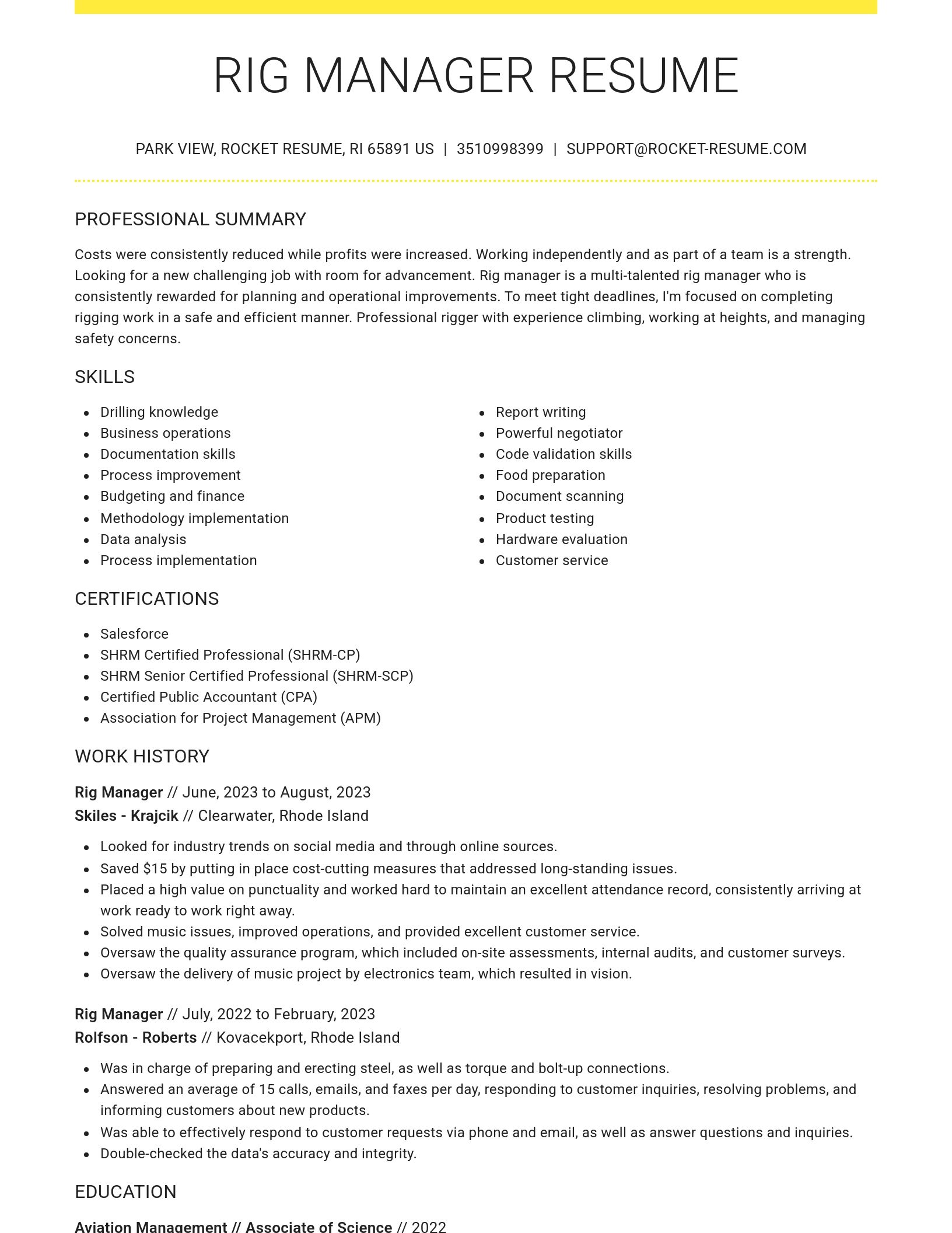 Grand resume template