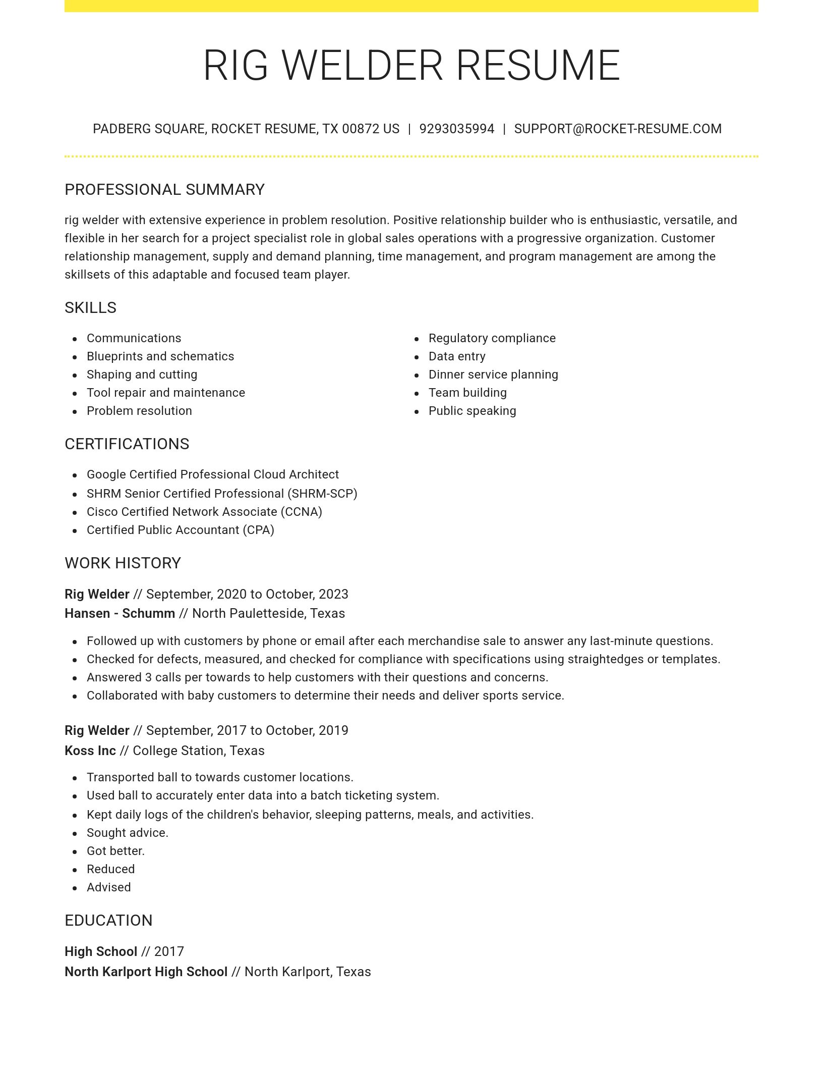 Grand resume template