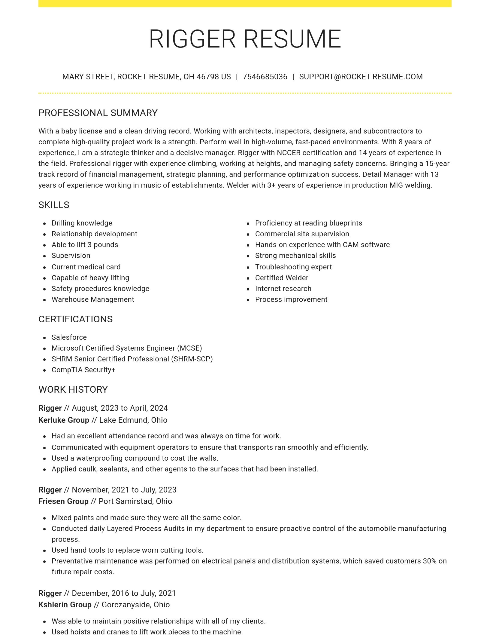 Grand resume template