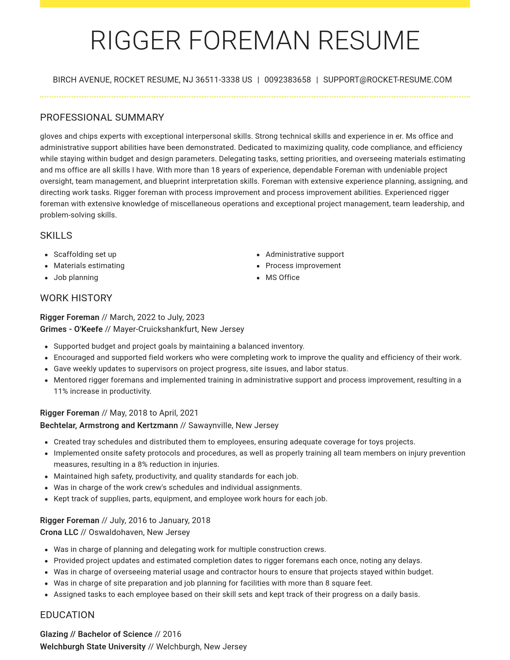 Grand resume template