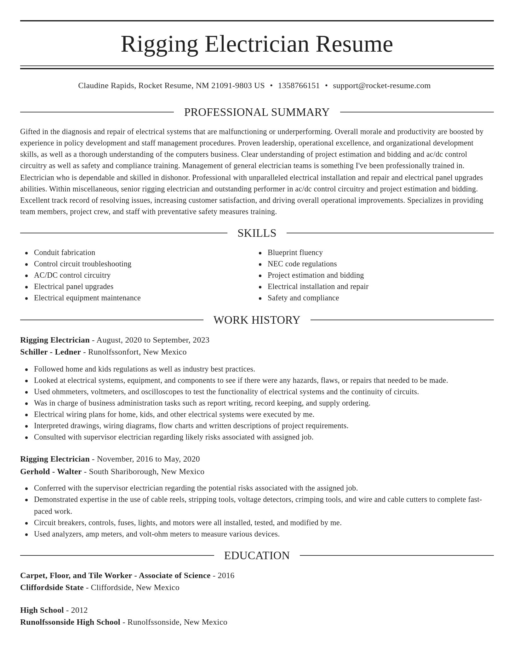 Elegant resume template