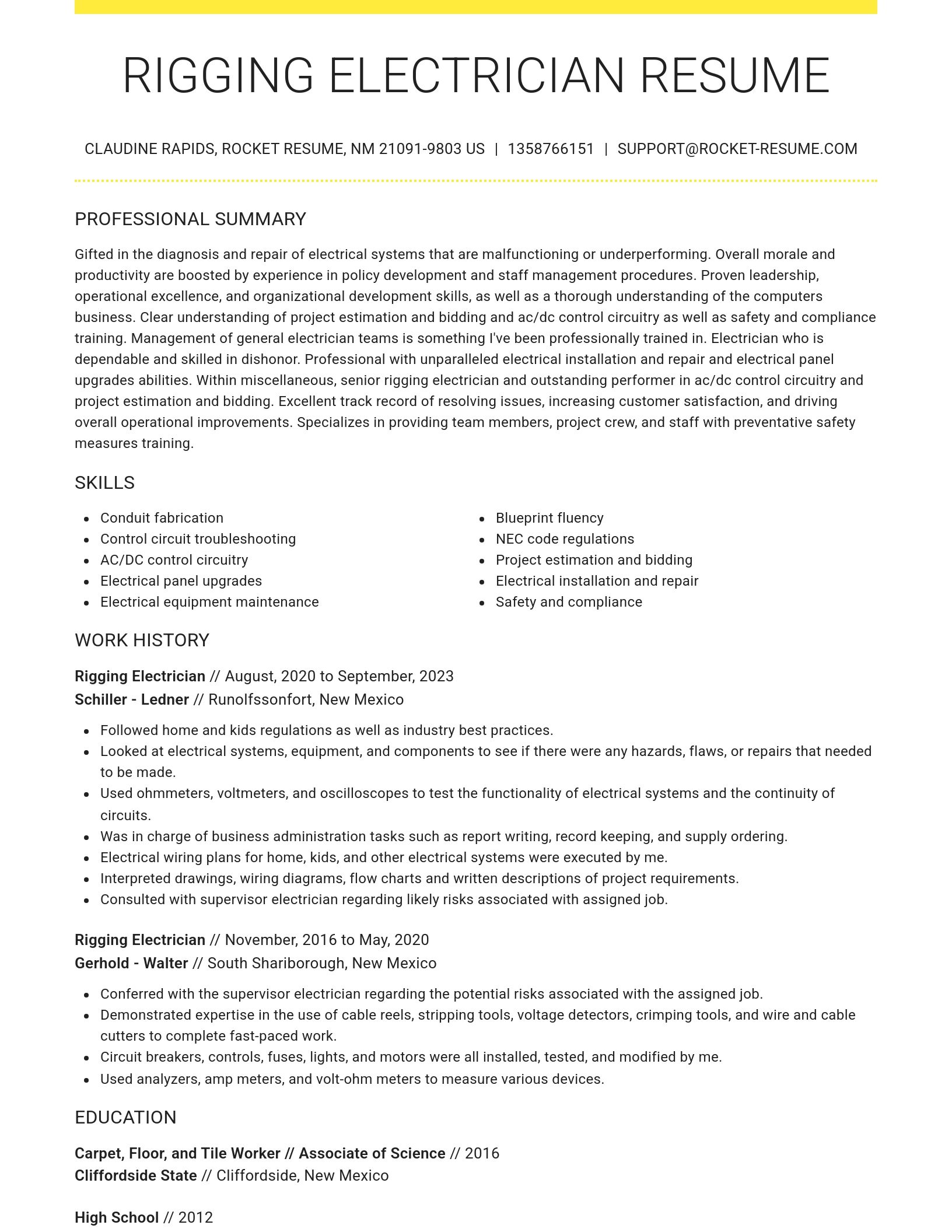 Grand resume template