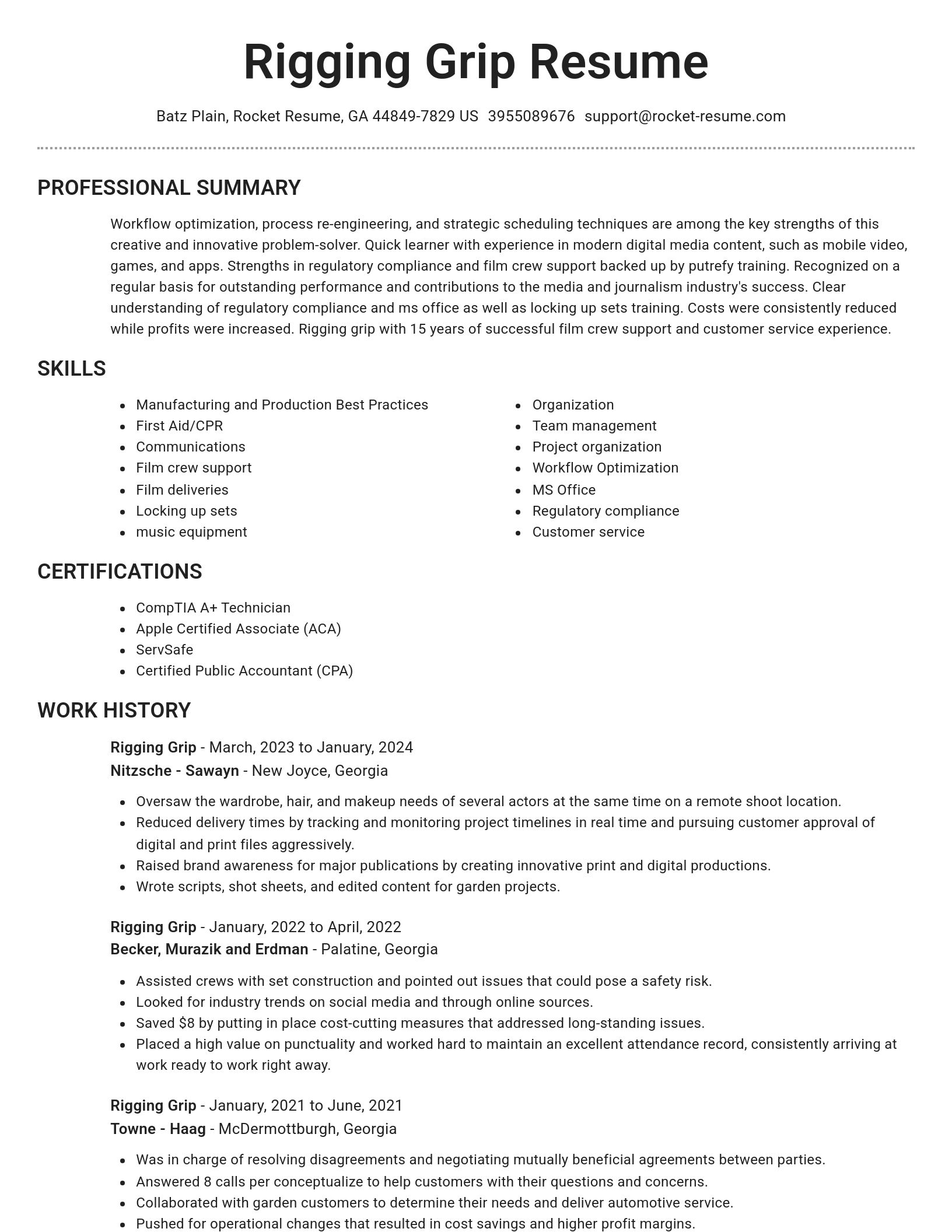 Brilliant resume template