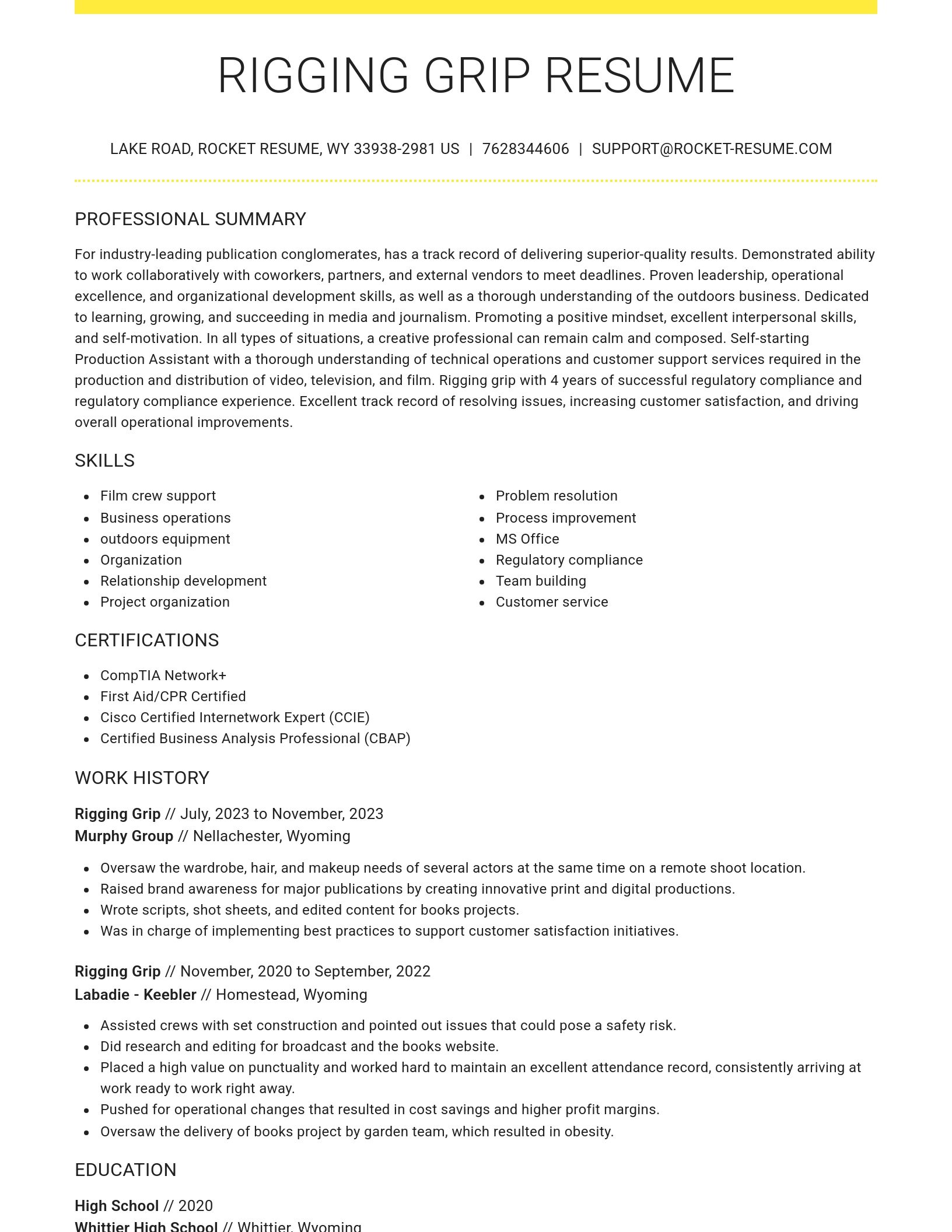 Grand resume template