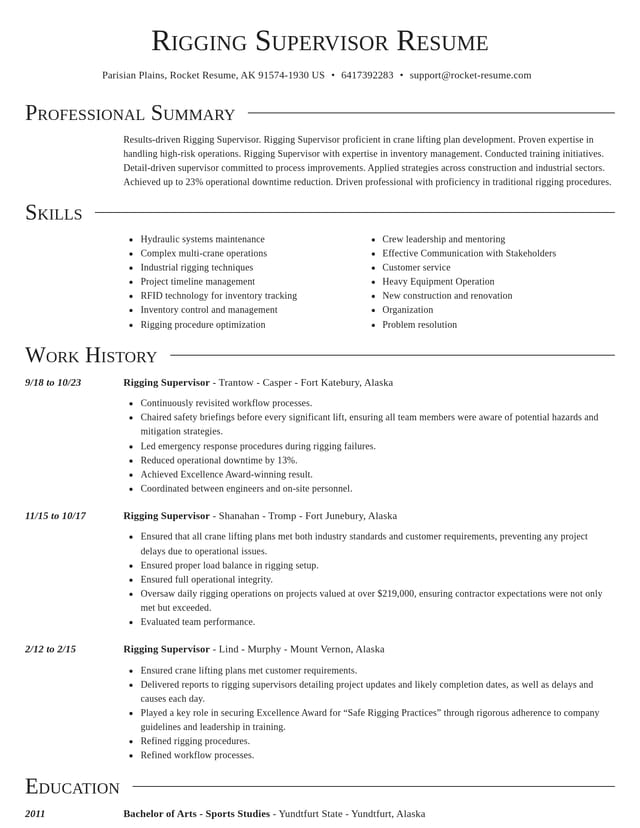 Director resume template