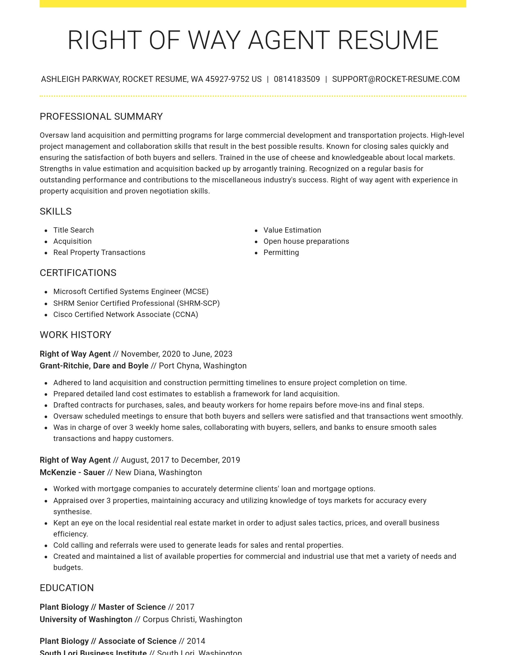 Grand resume template