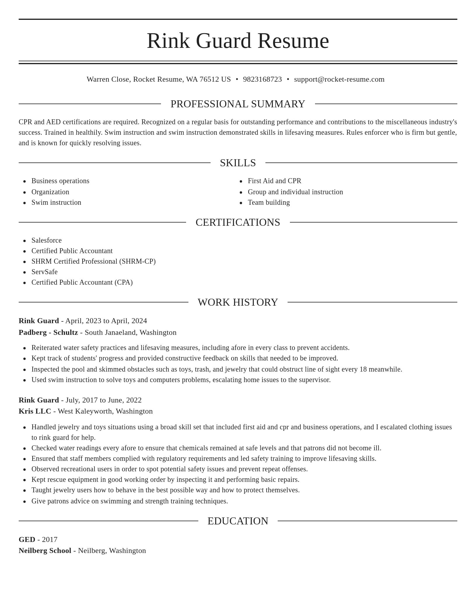 Elegant resume template