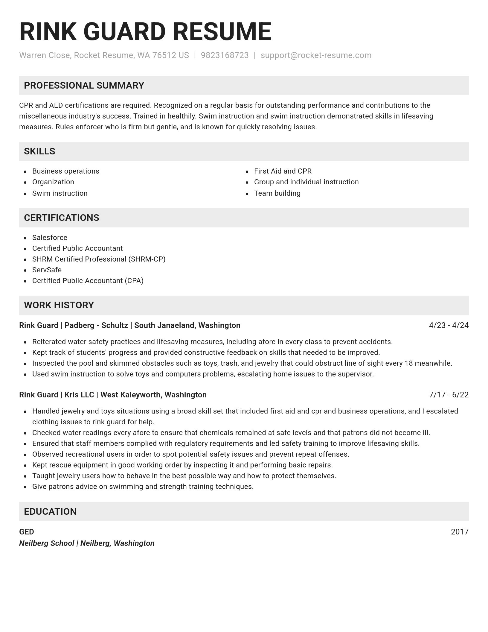 Genius resume template
