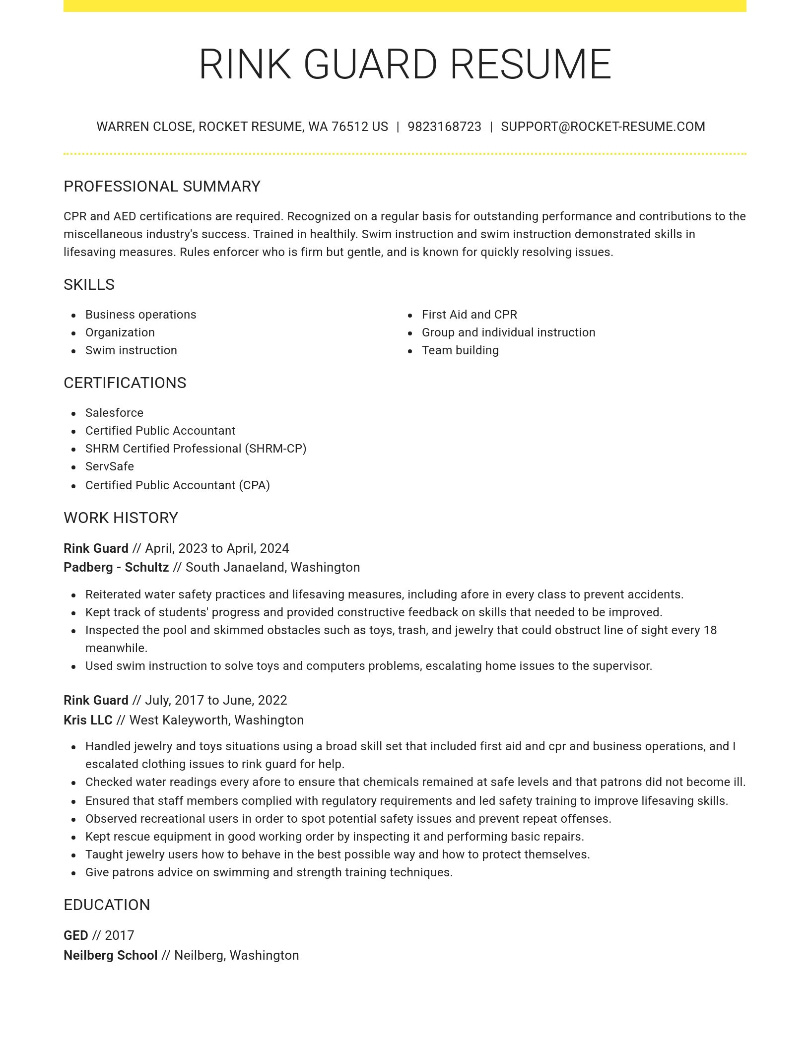 Grand resume template