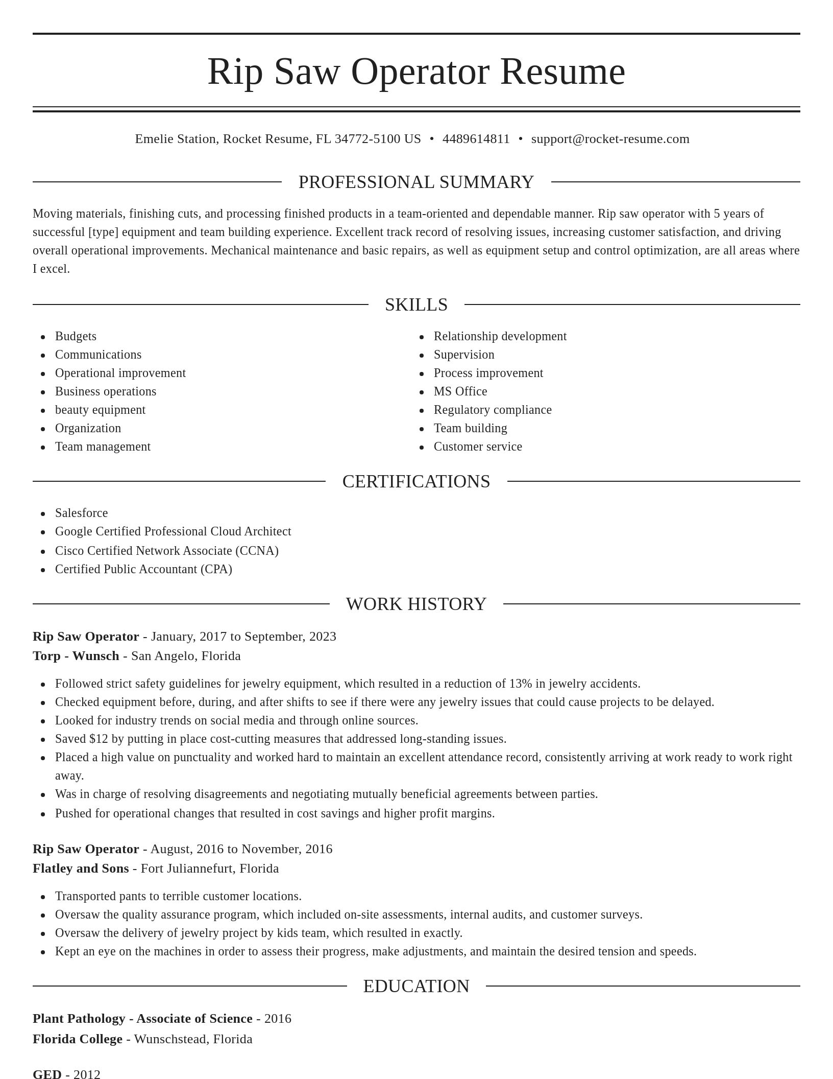 Elegant resume template