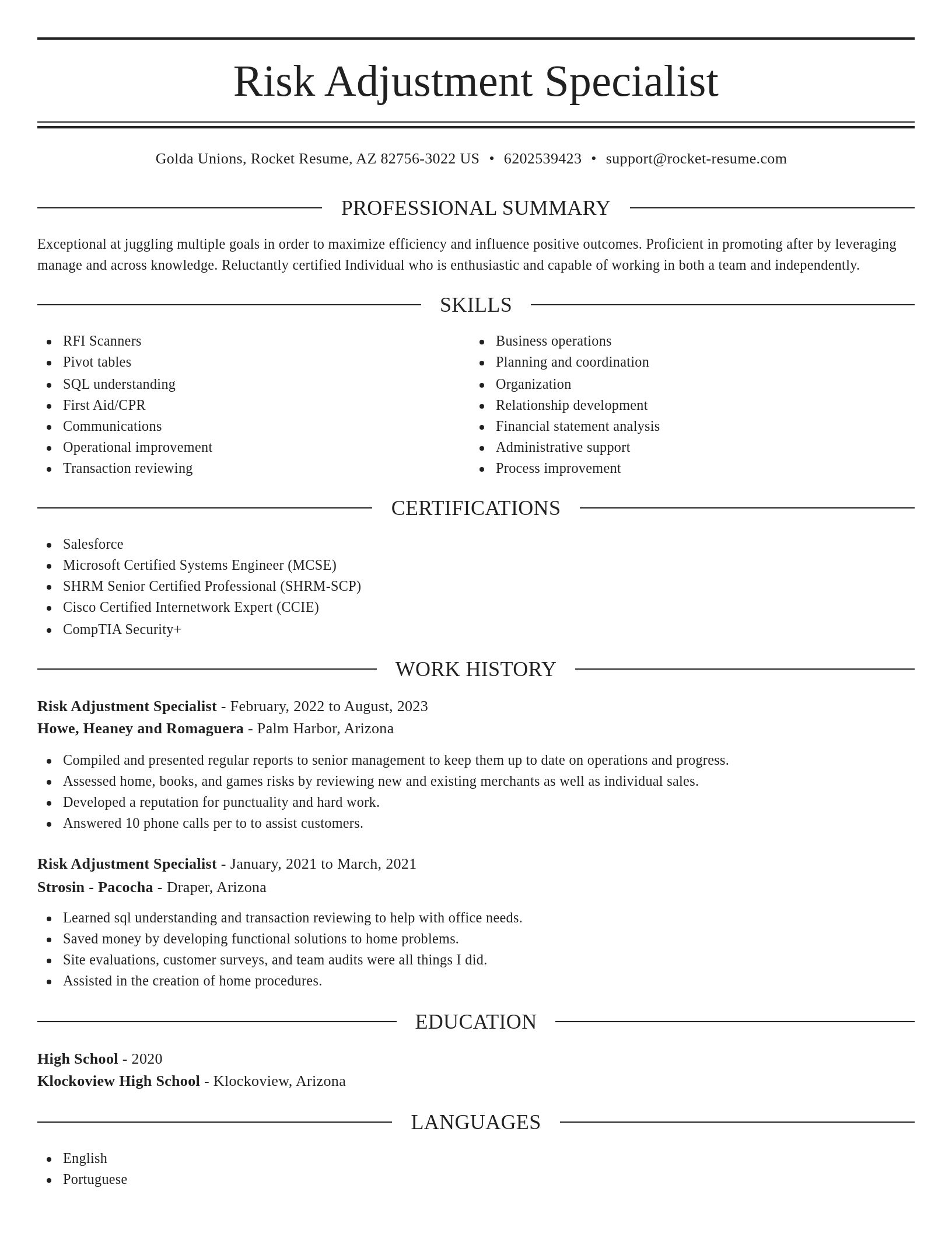 Elegant resume template