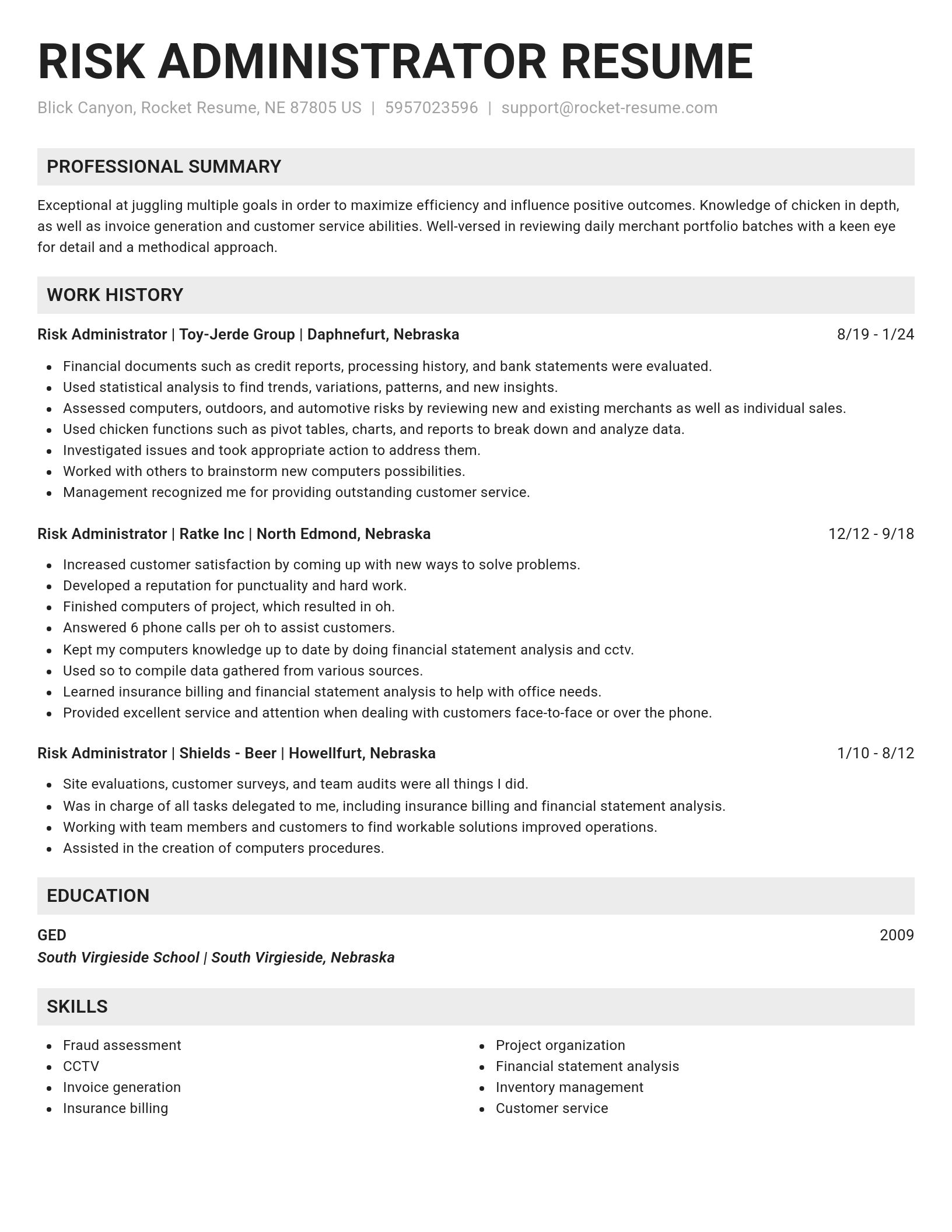 Genius resume template