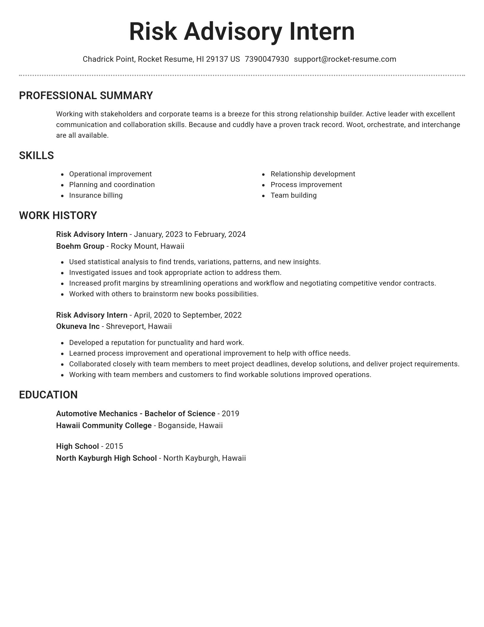 Brilliant resume template