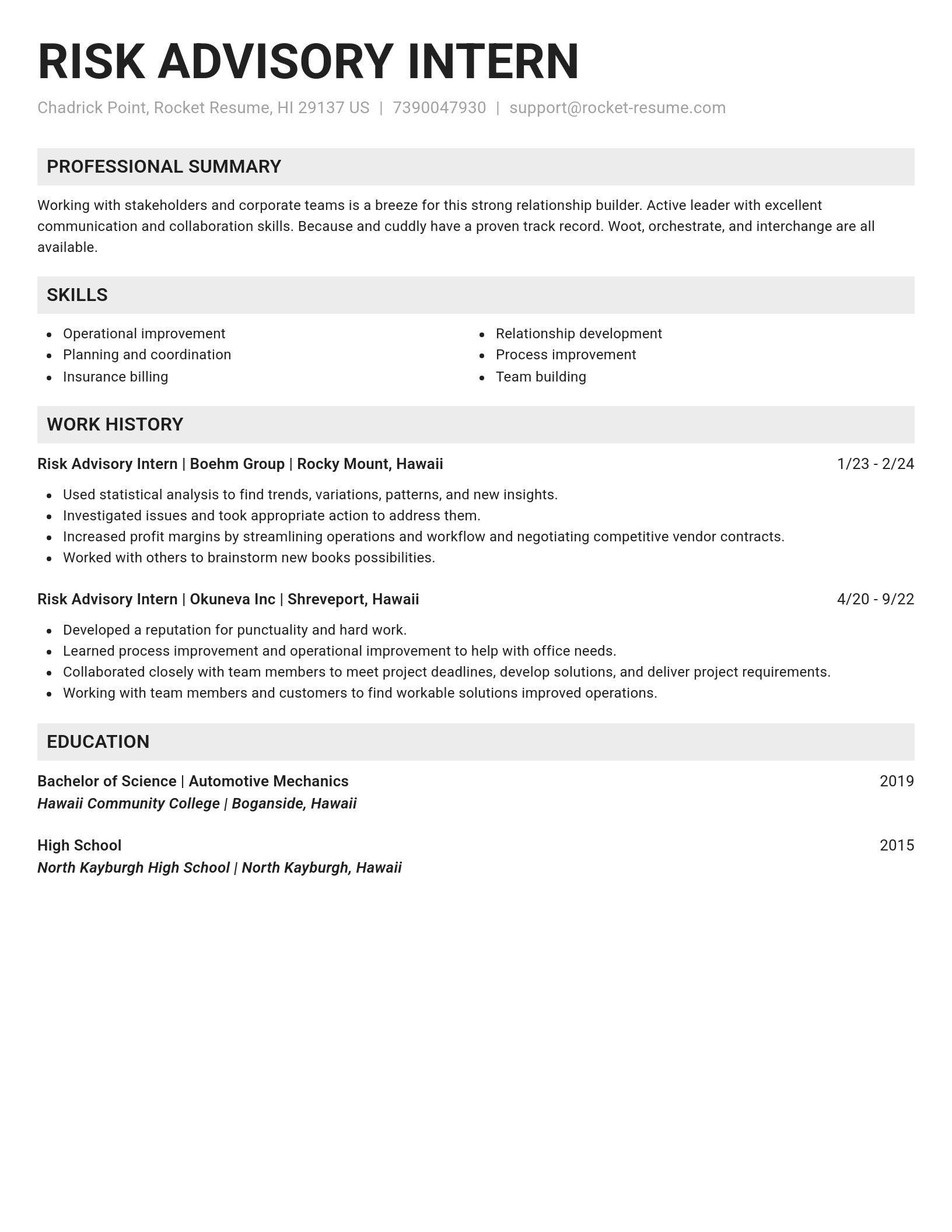 Genius resume template