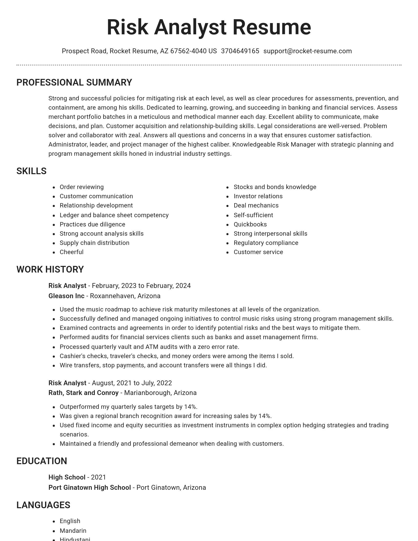 Brilliant resume template