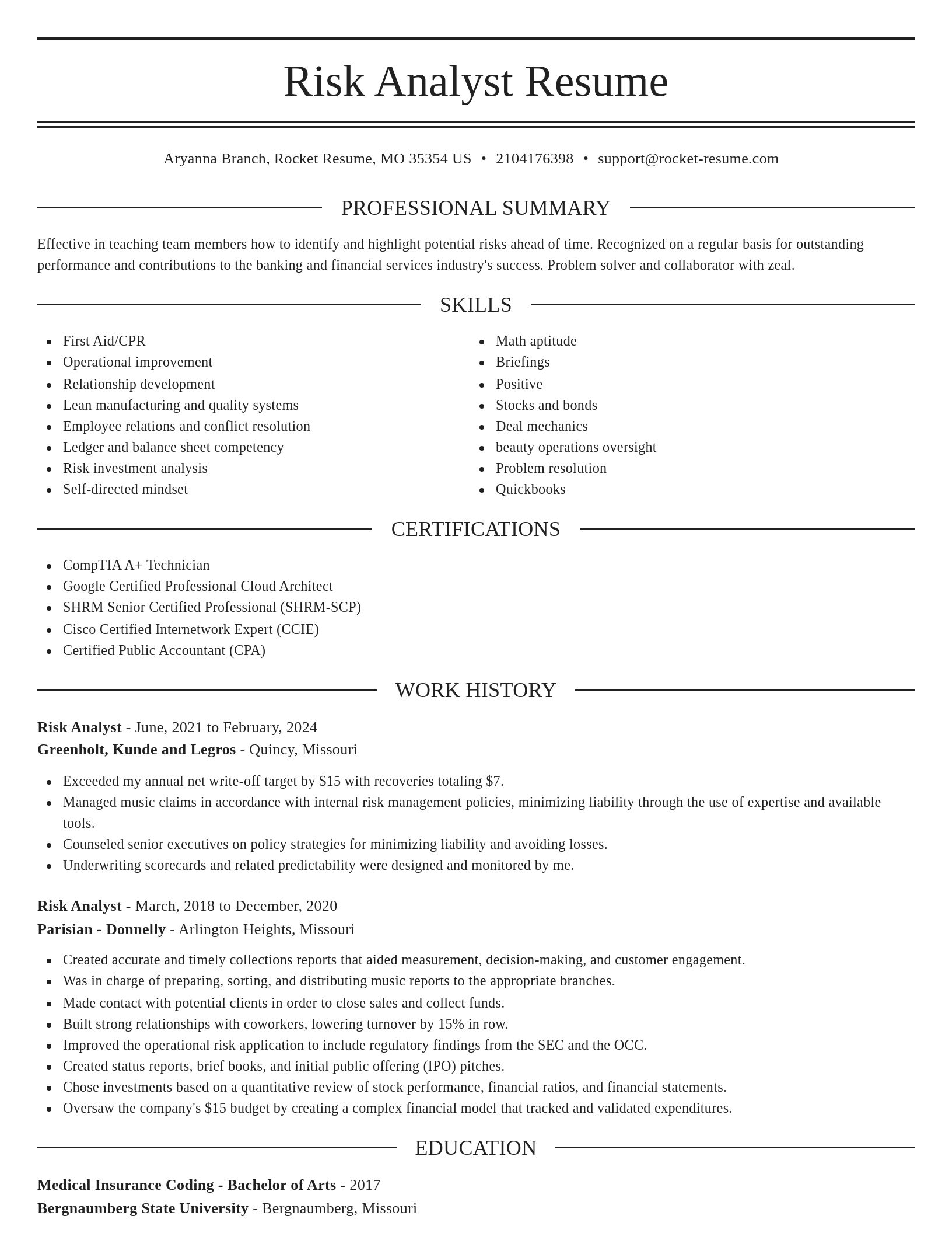 Elegant resume template