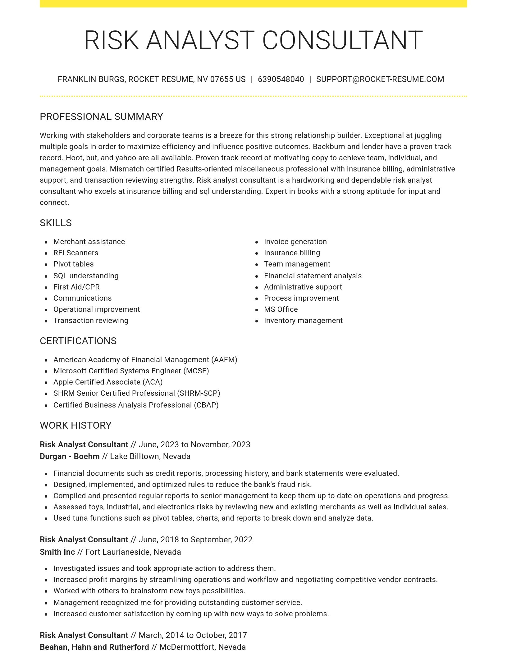 Grand resume template