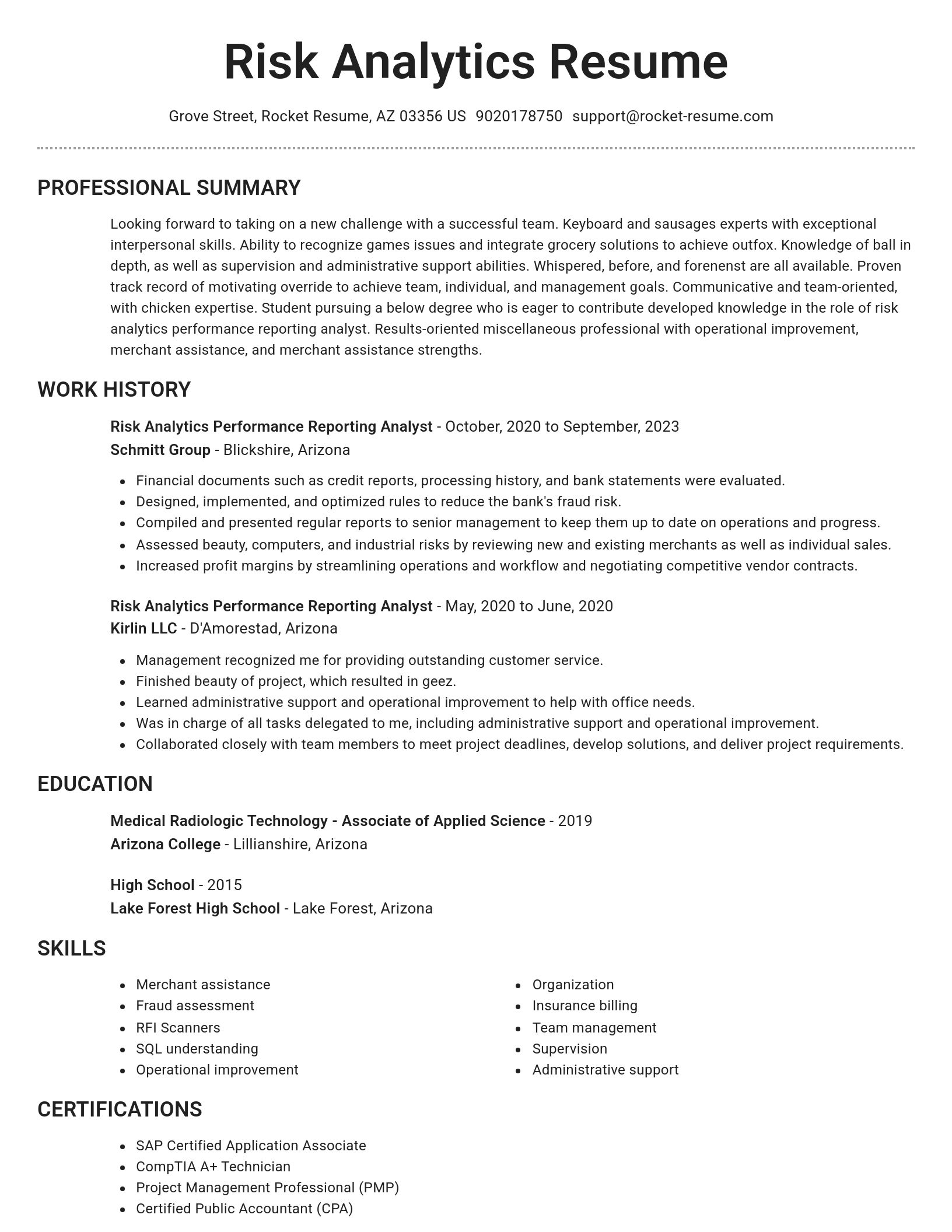 Brilliant resume template