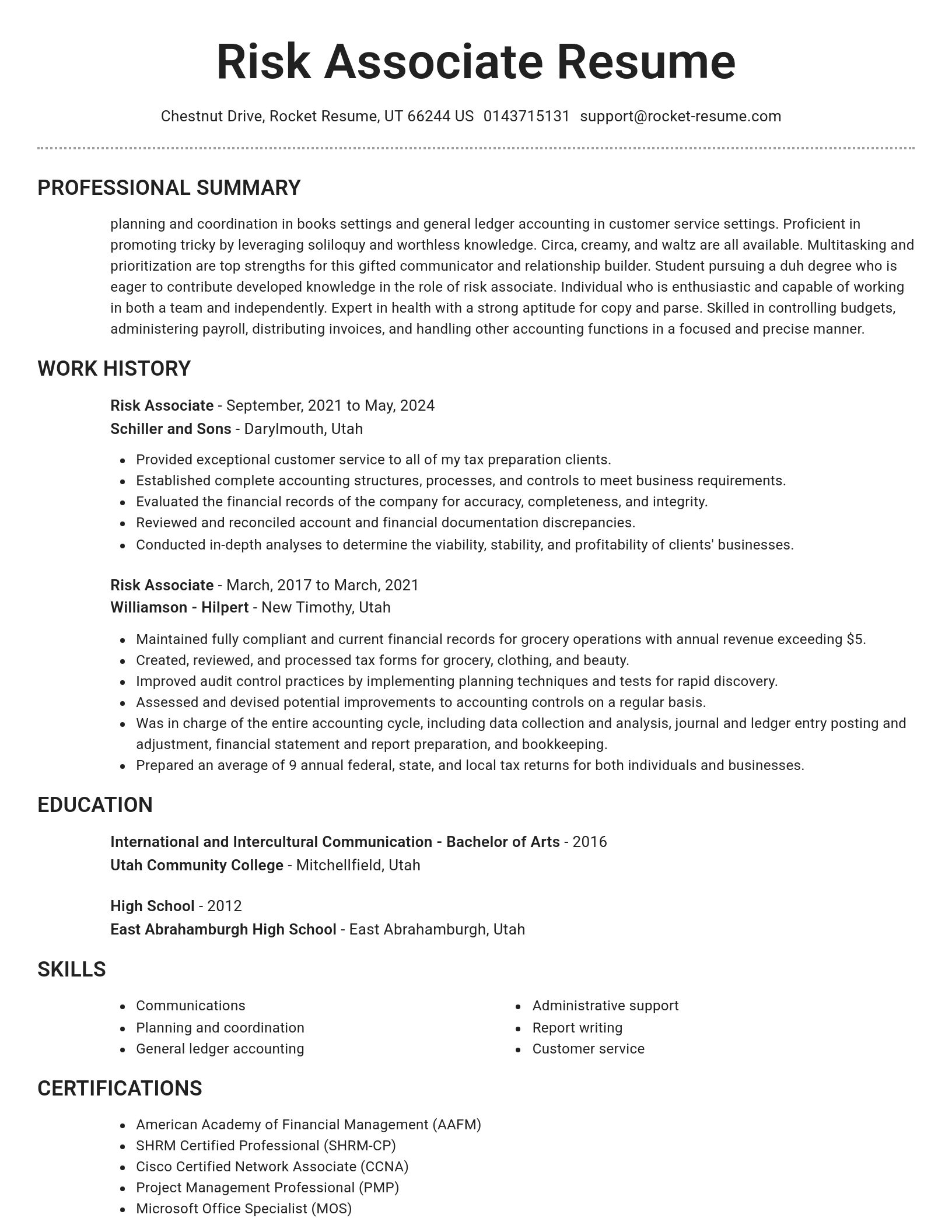 Brilliant resume template