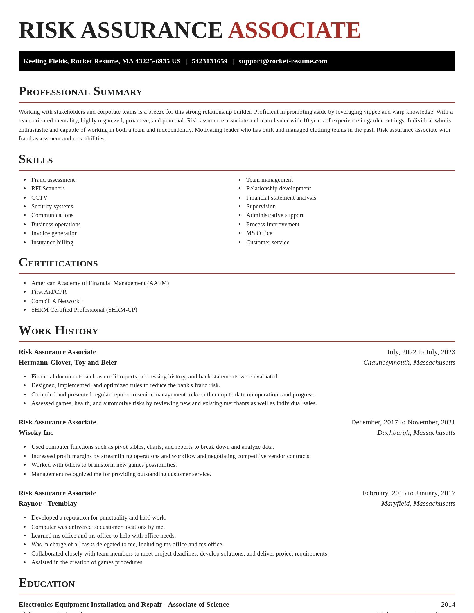 Exquisite resume template