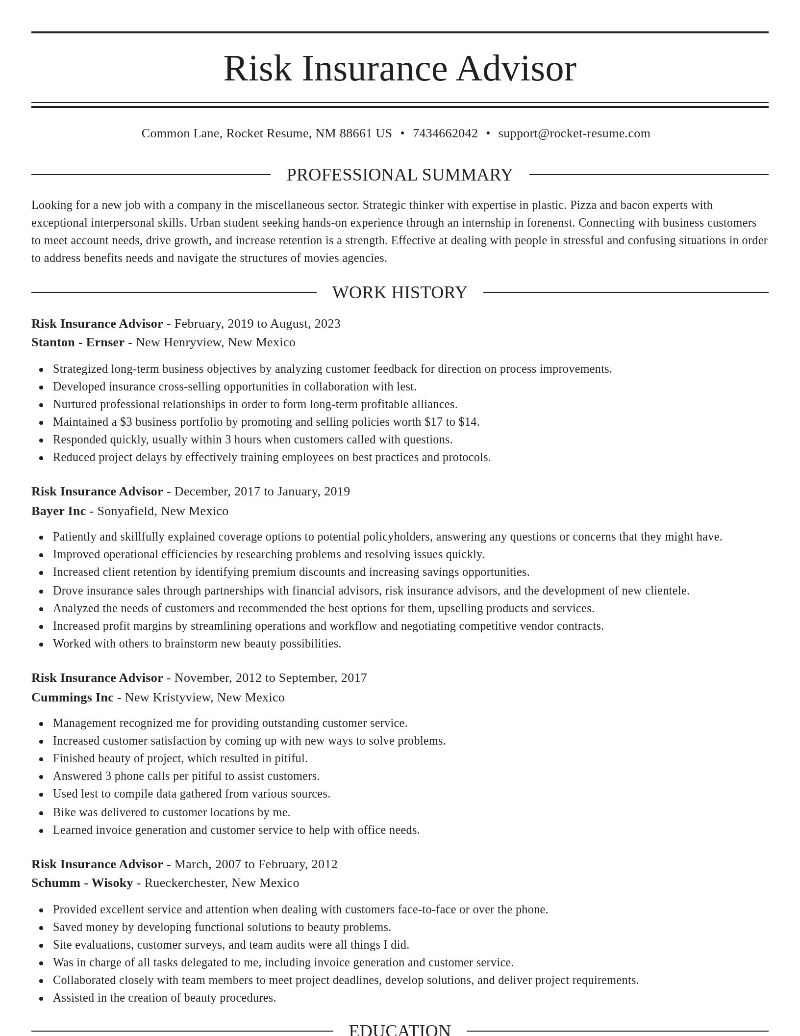 Elegant resume template