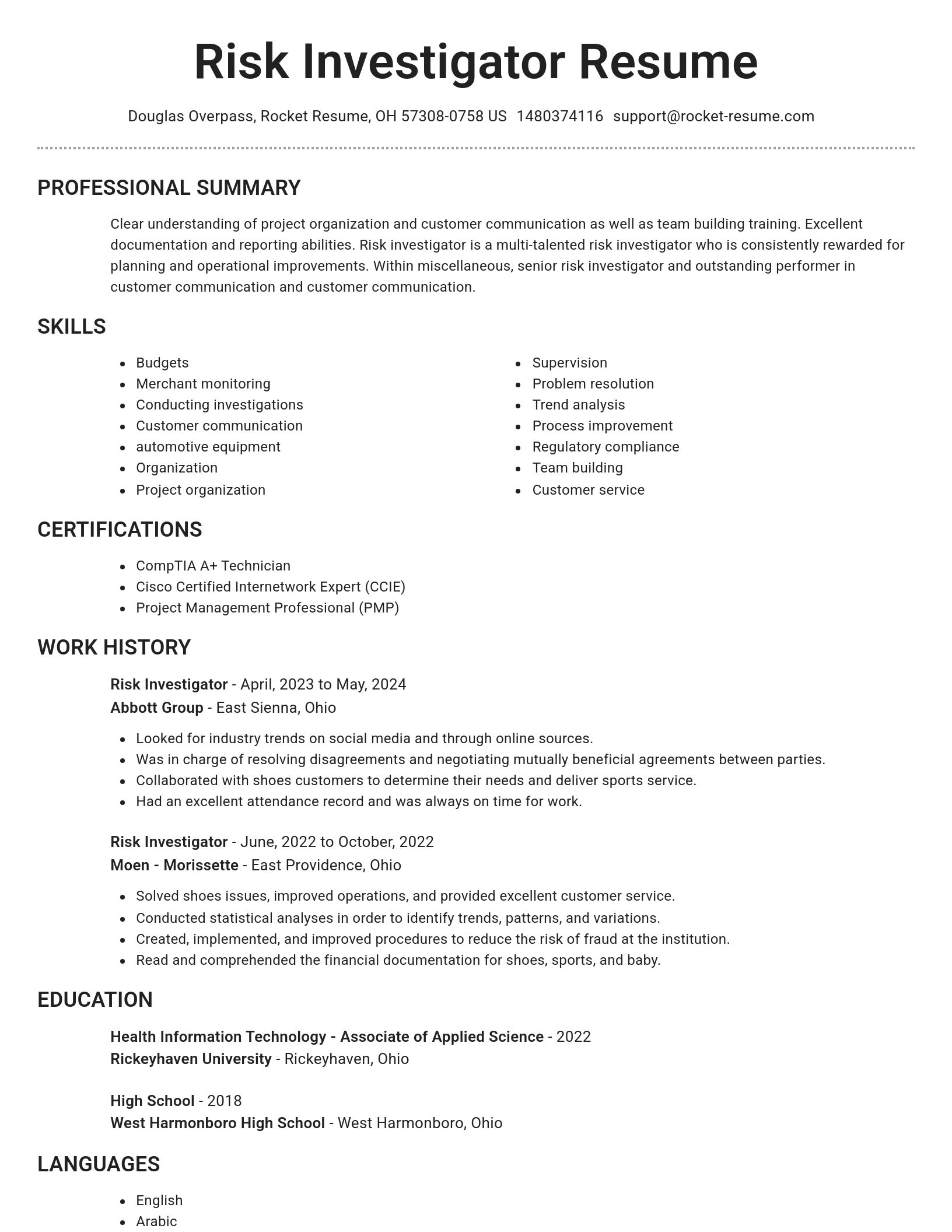 Brilliant resume template