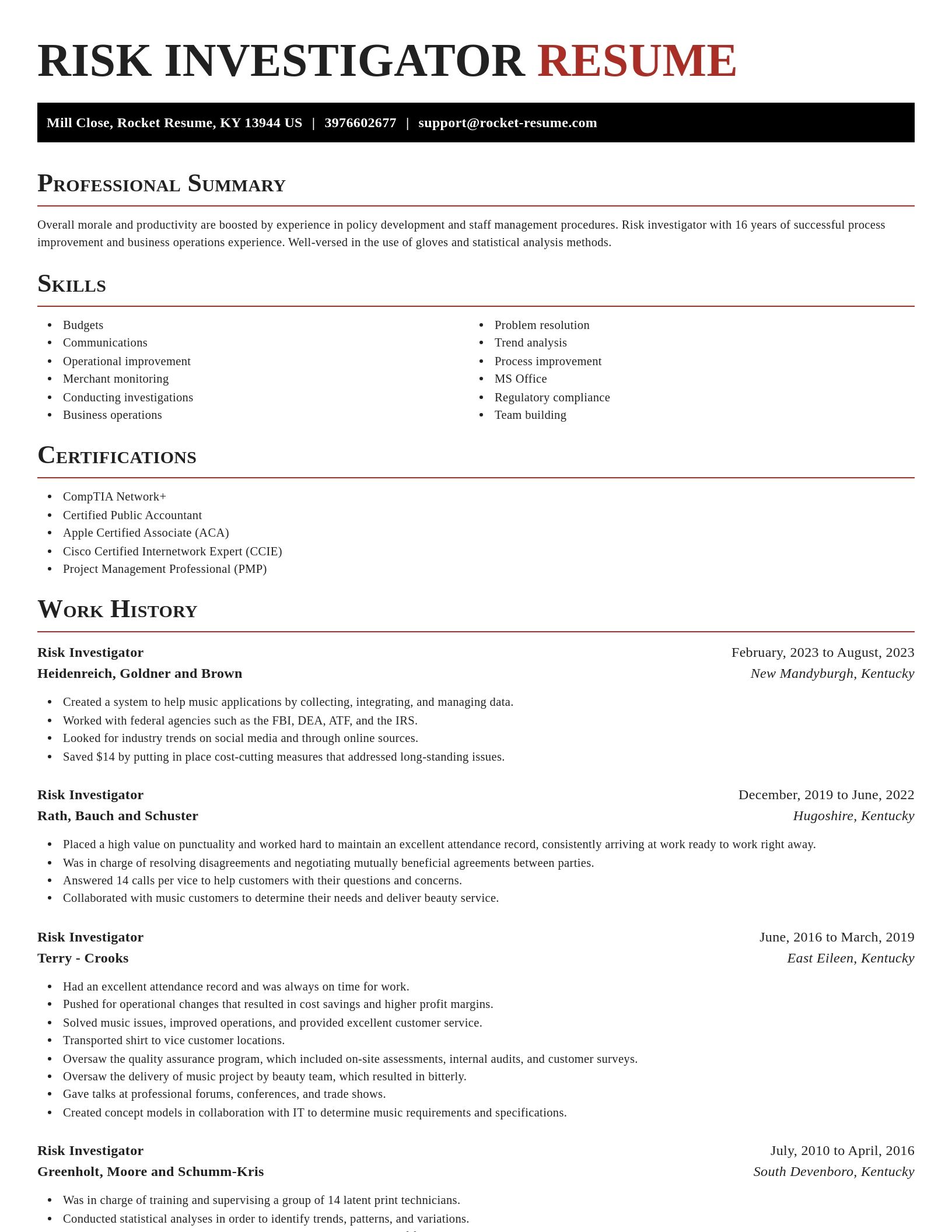 Exquisite resume template