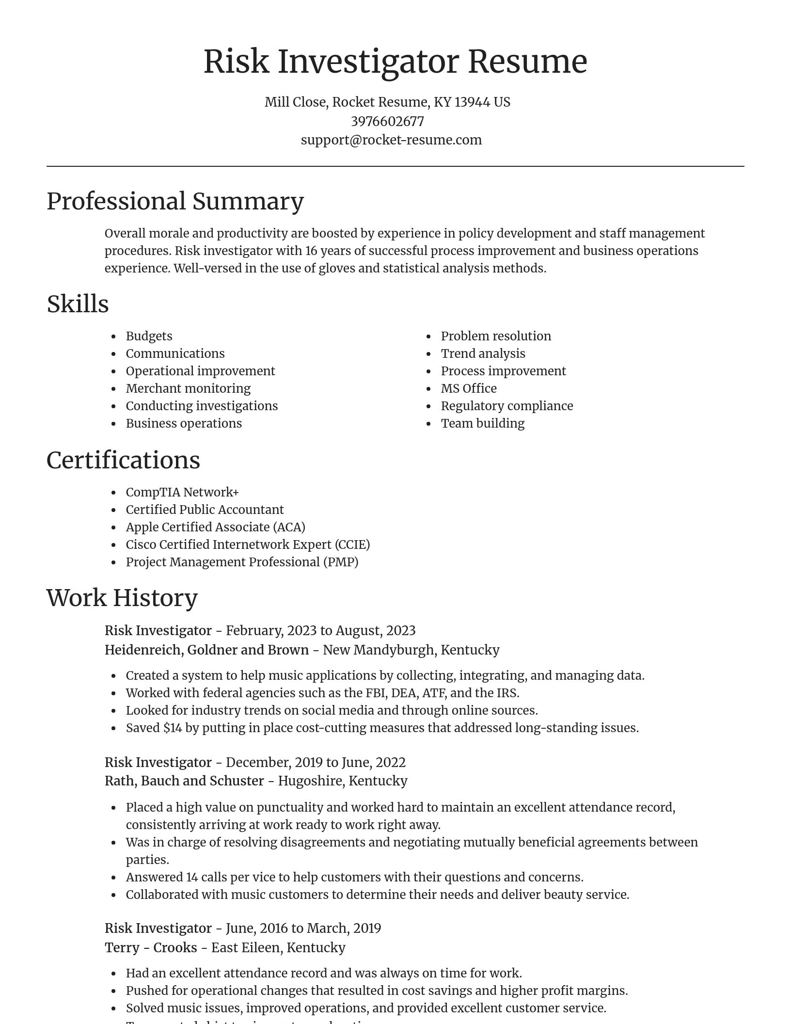 Focal Point resume template