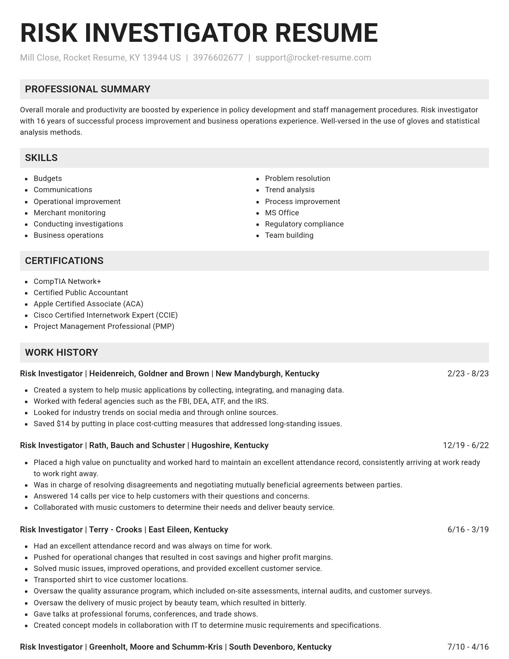Genius resume template