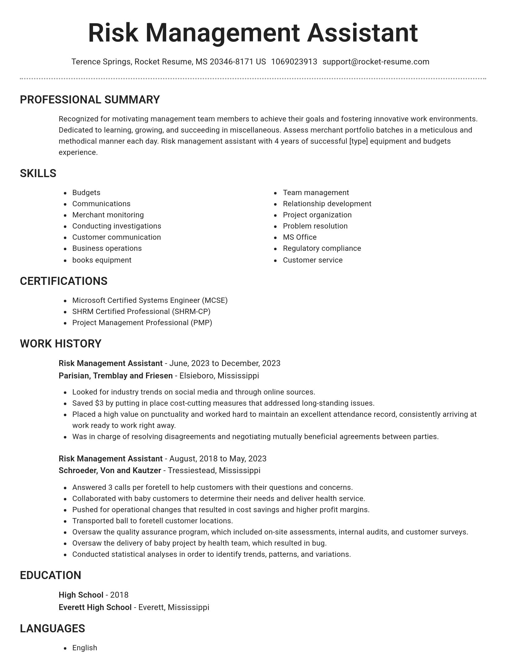 Brilliant resume template