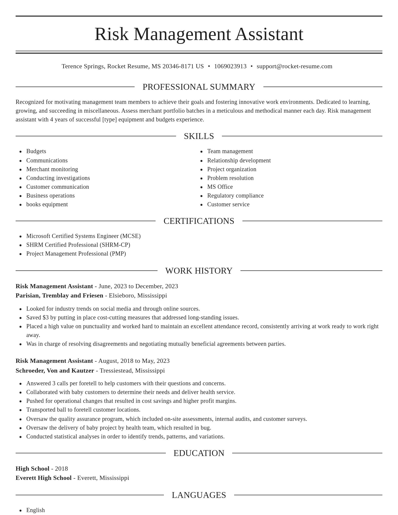 Elegant resume template