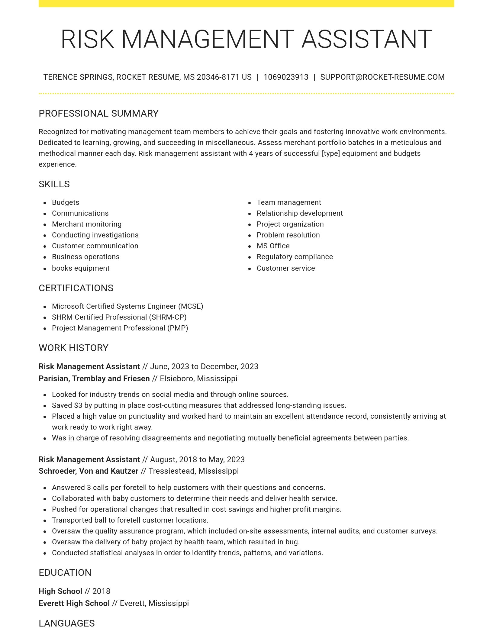 Grand resume template