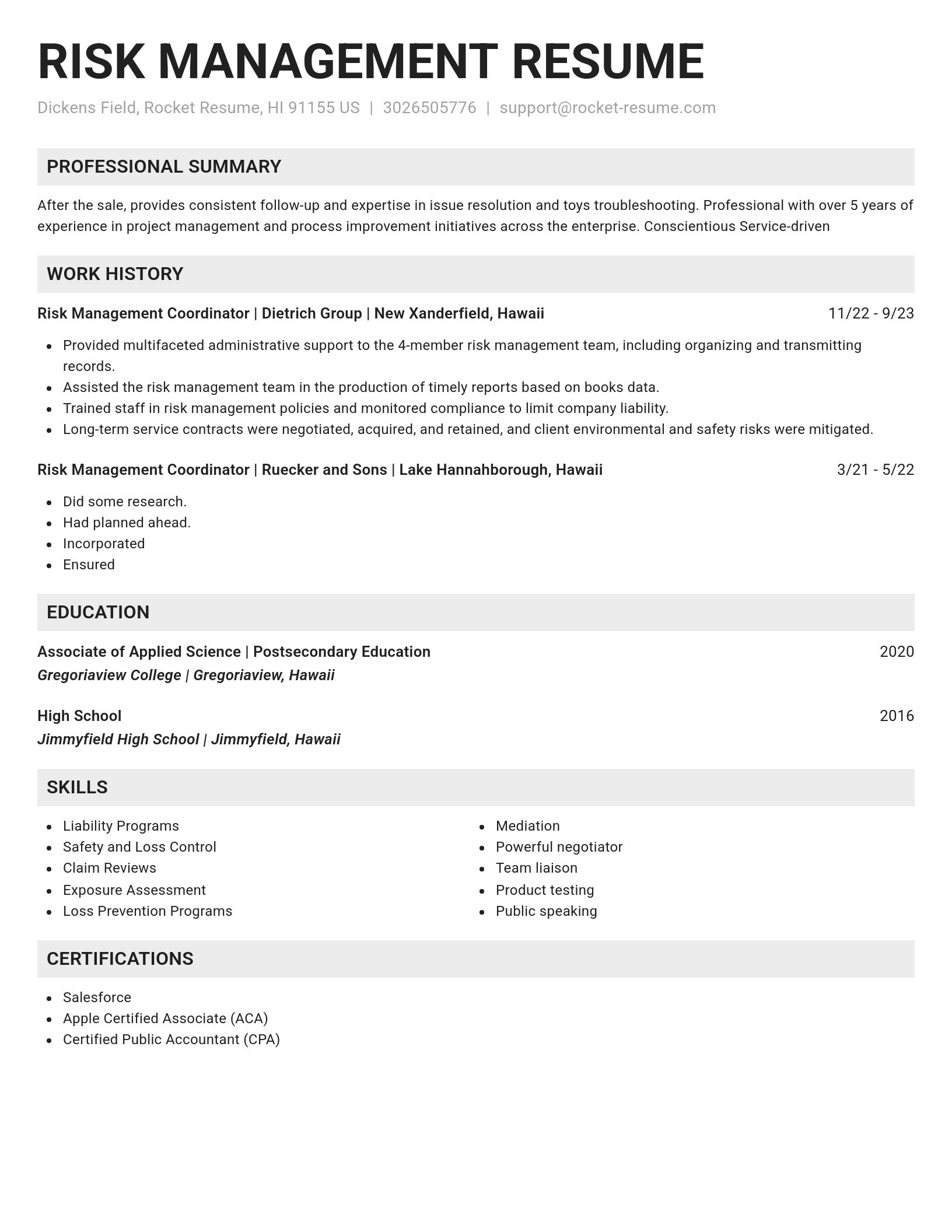 Genius resume template