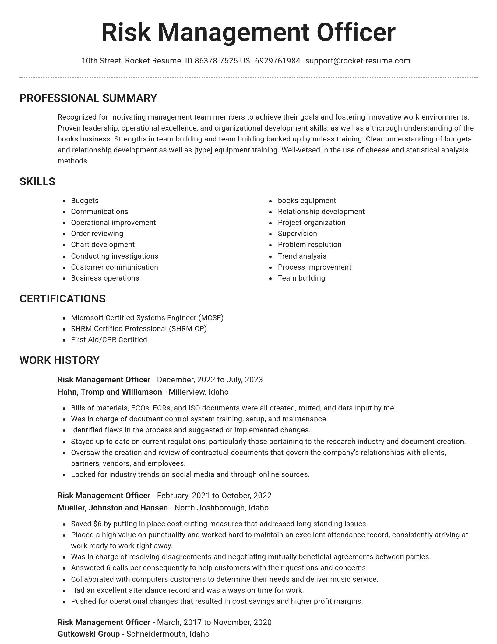 Brilliant resume template