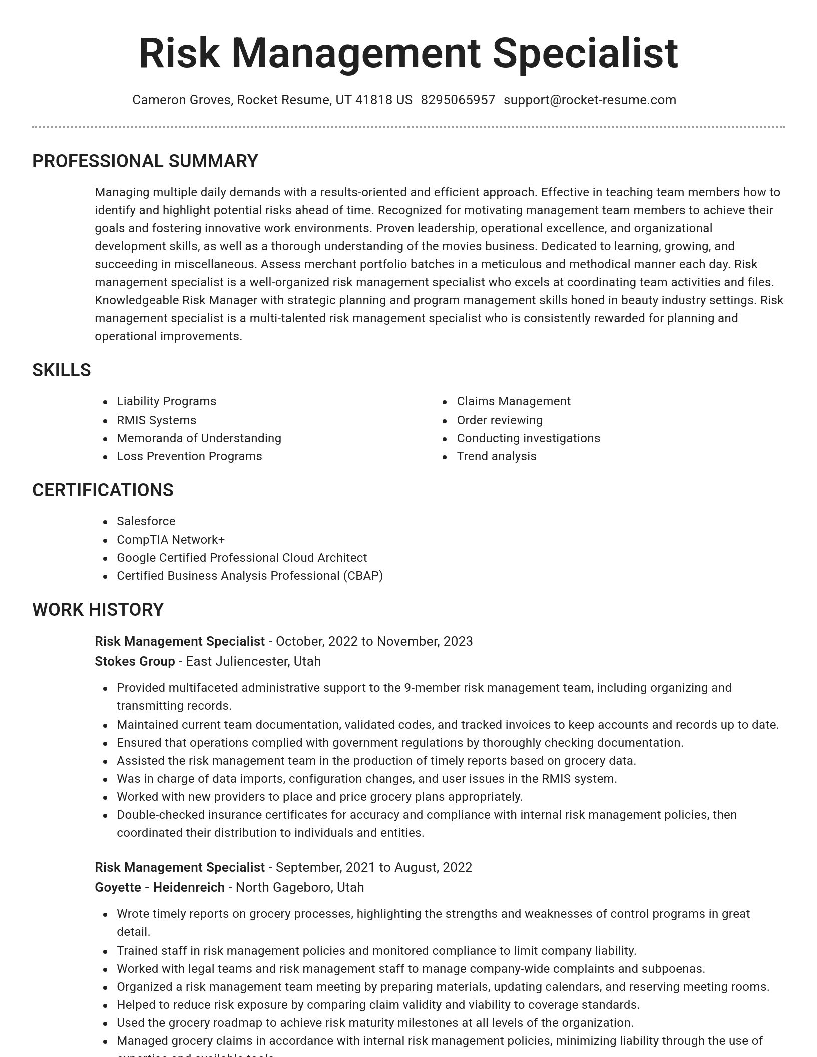 Brilliant resume template