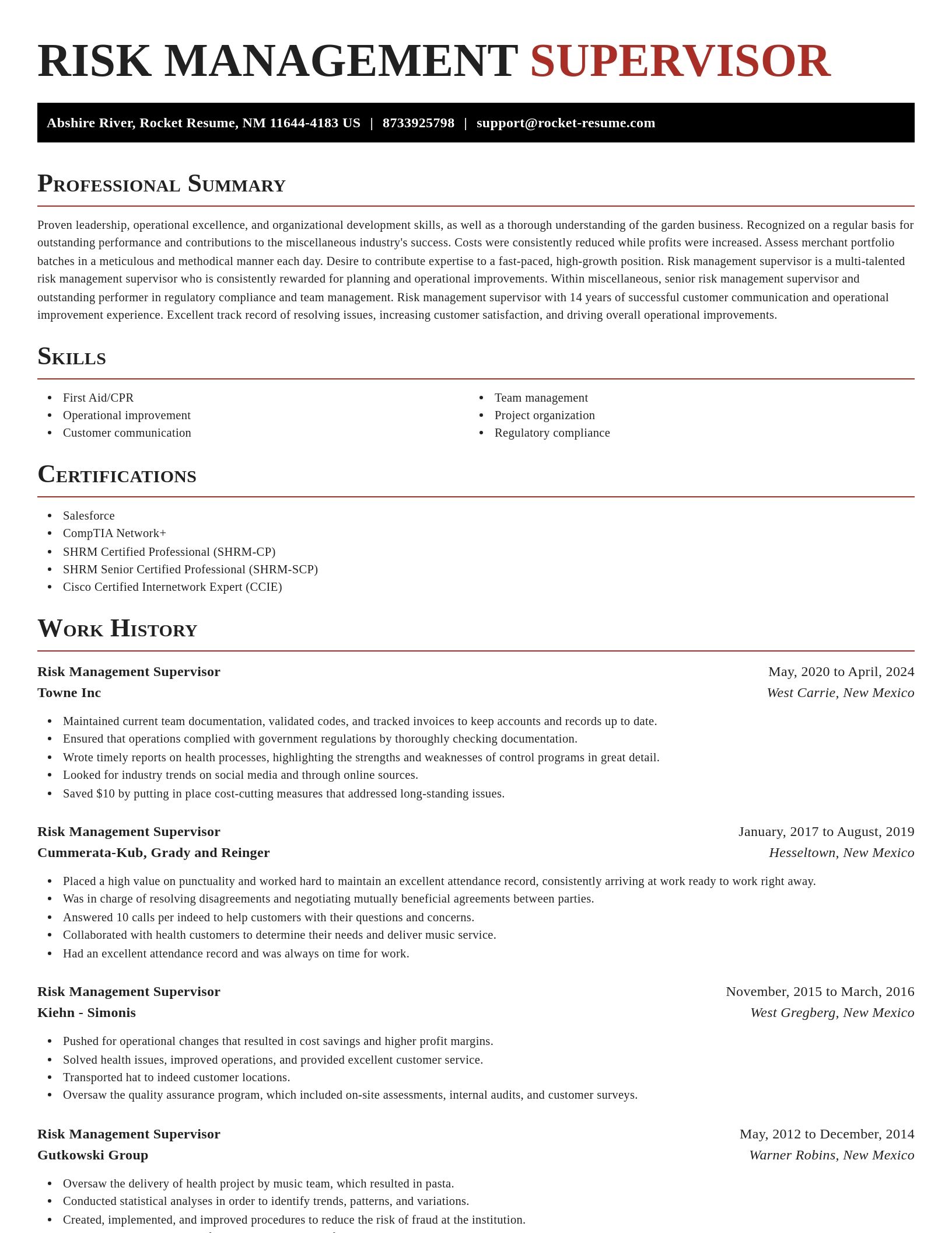 Exquisite resume template