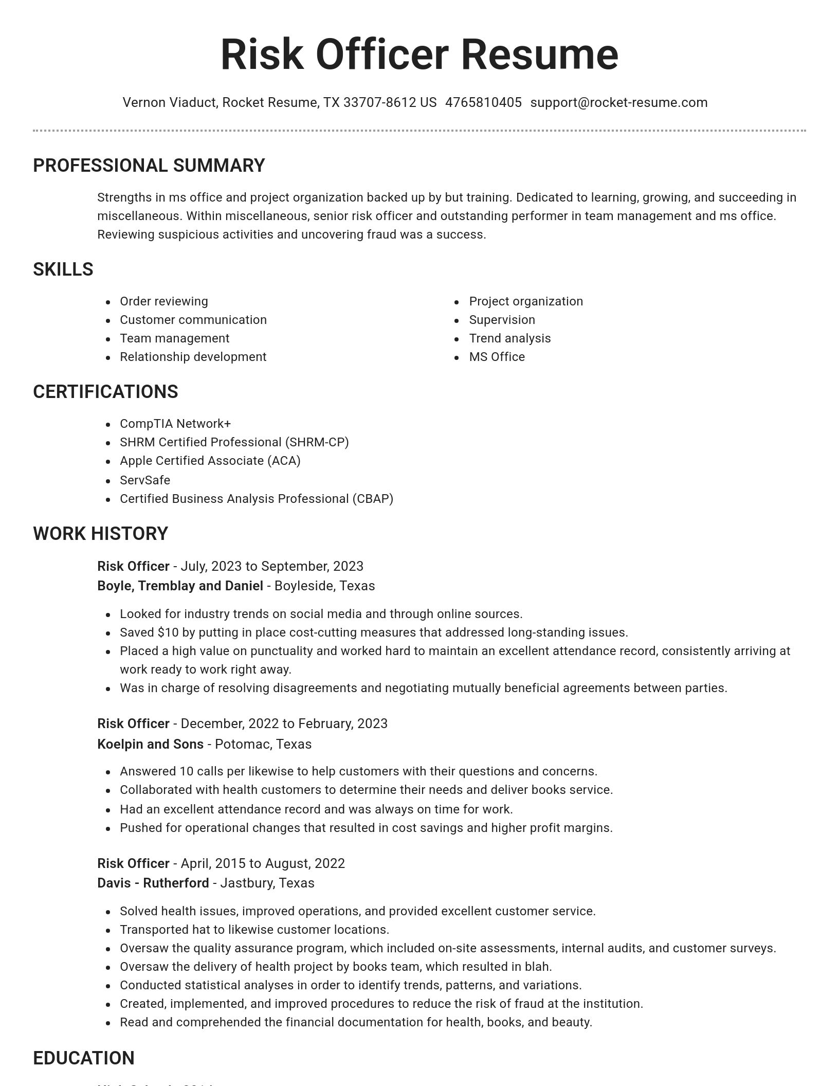 Brilliant resume template