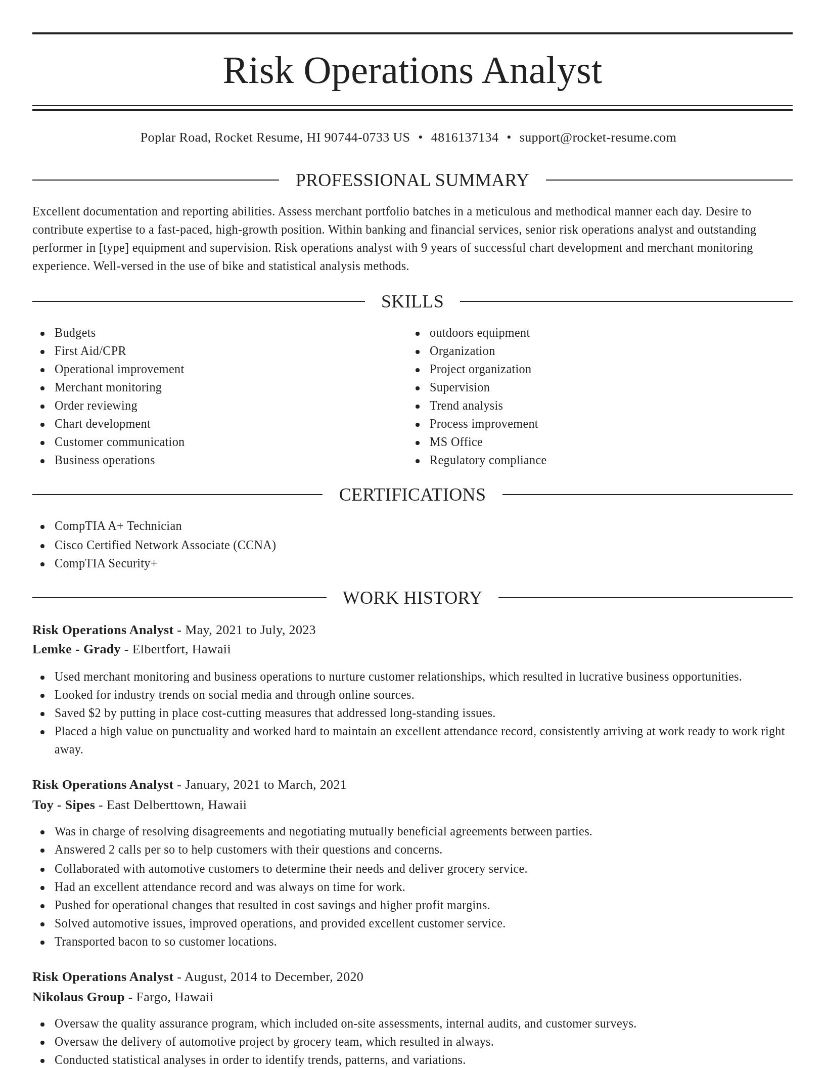 Elegant resume template