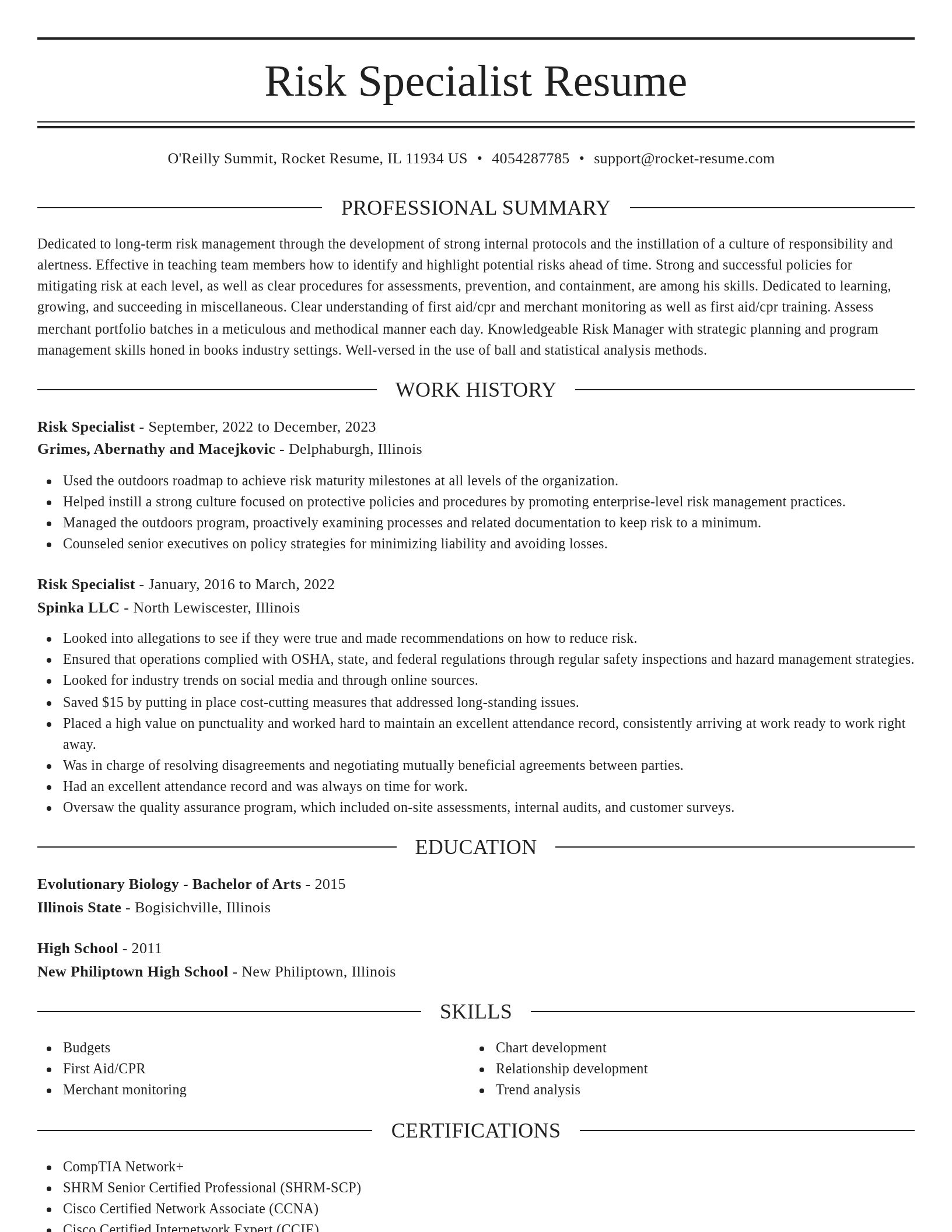 Elegant resume template