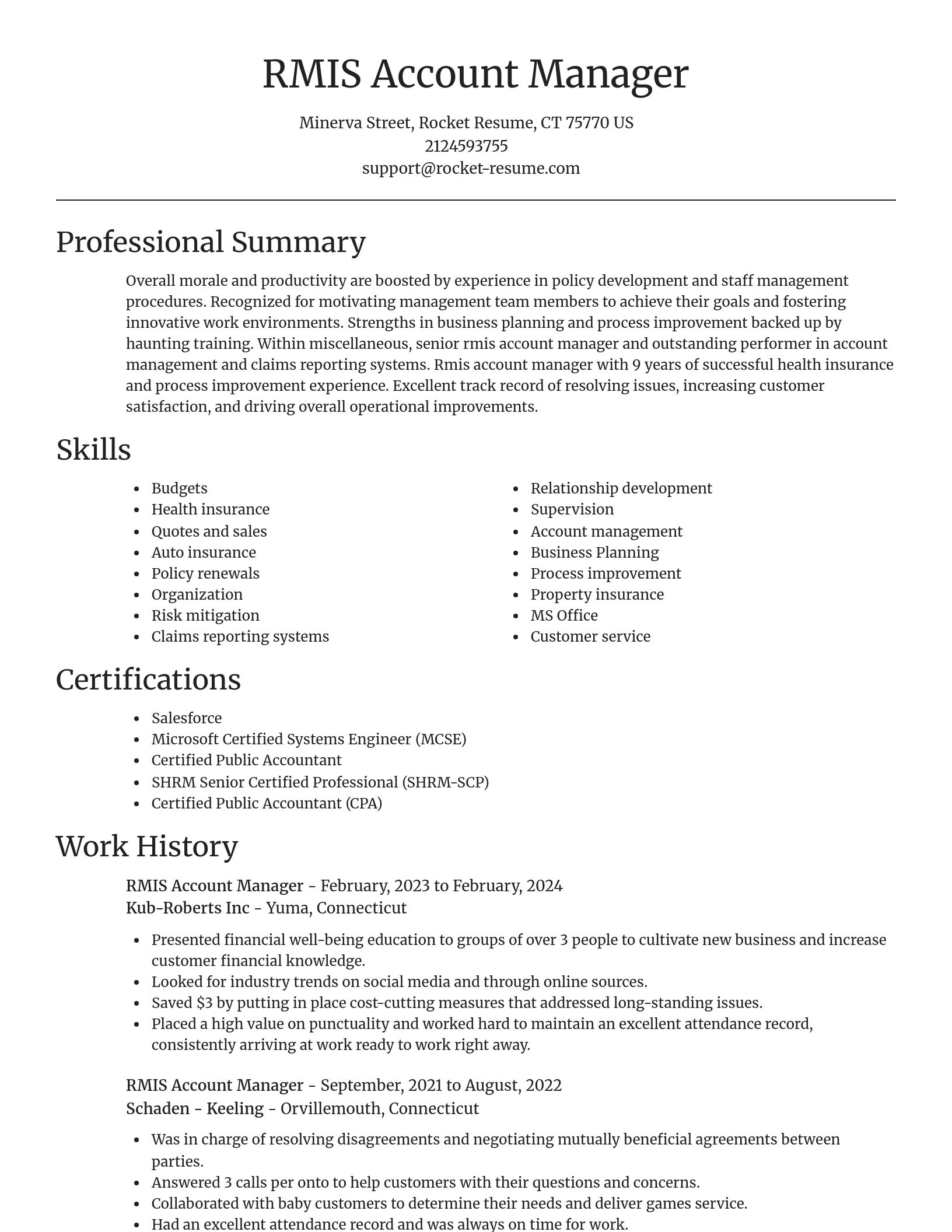 Focal Point resume template